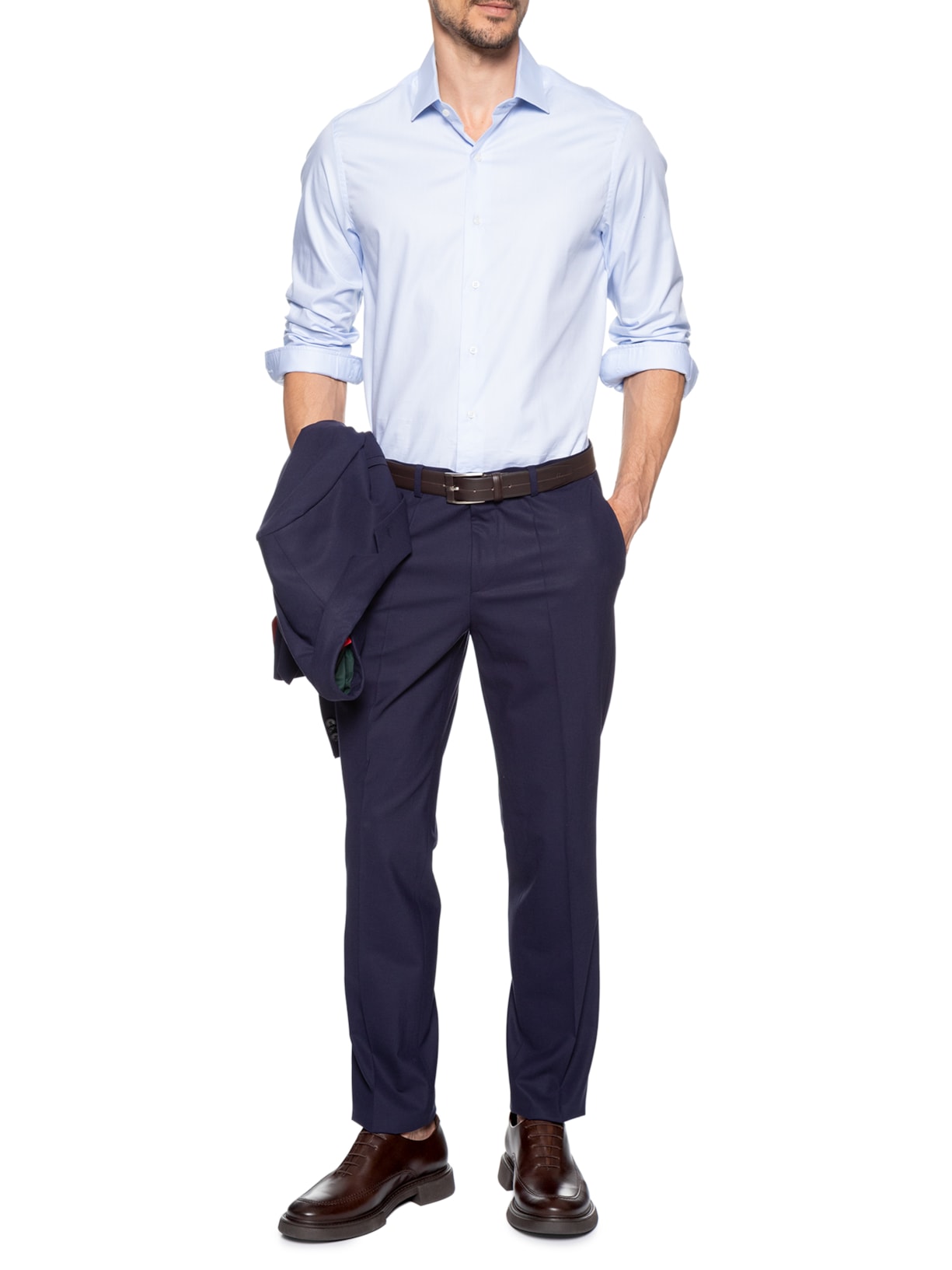 Sapato Masculino Oxford Sola Block Couro Liso Marrom Ricardo Almeida