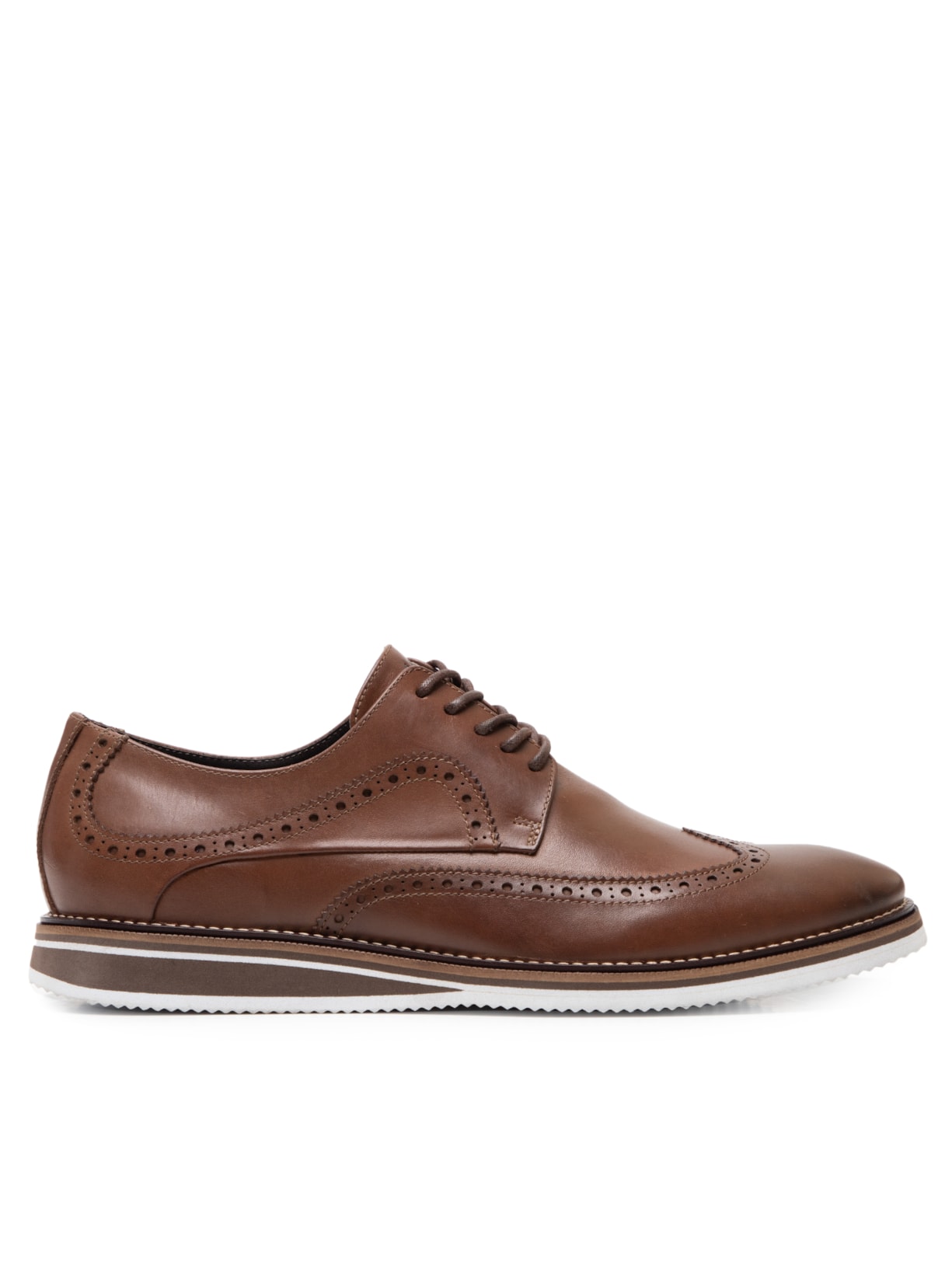 Sapato Masculino Oxford Solado Reto Couro - Marrom