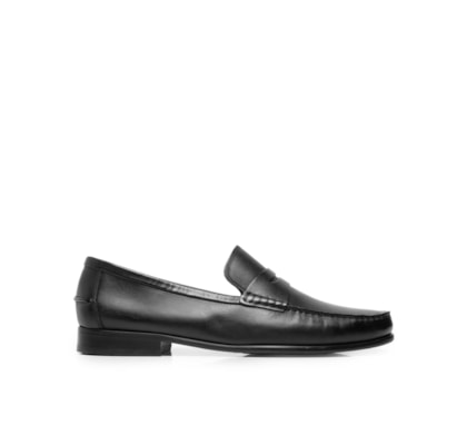Sapato Masculino Penny Loafer Couro Legítimo - Preto