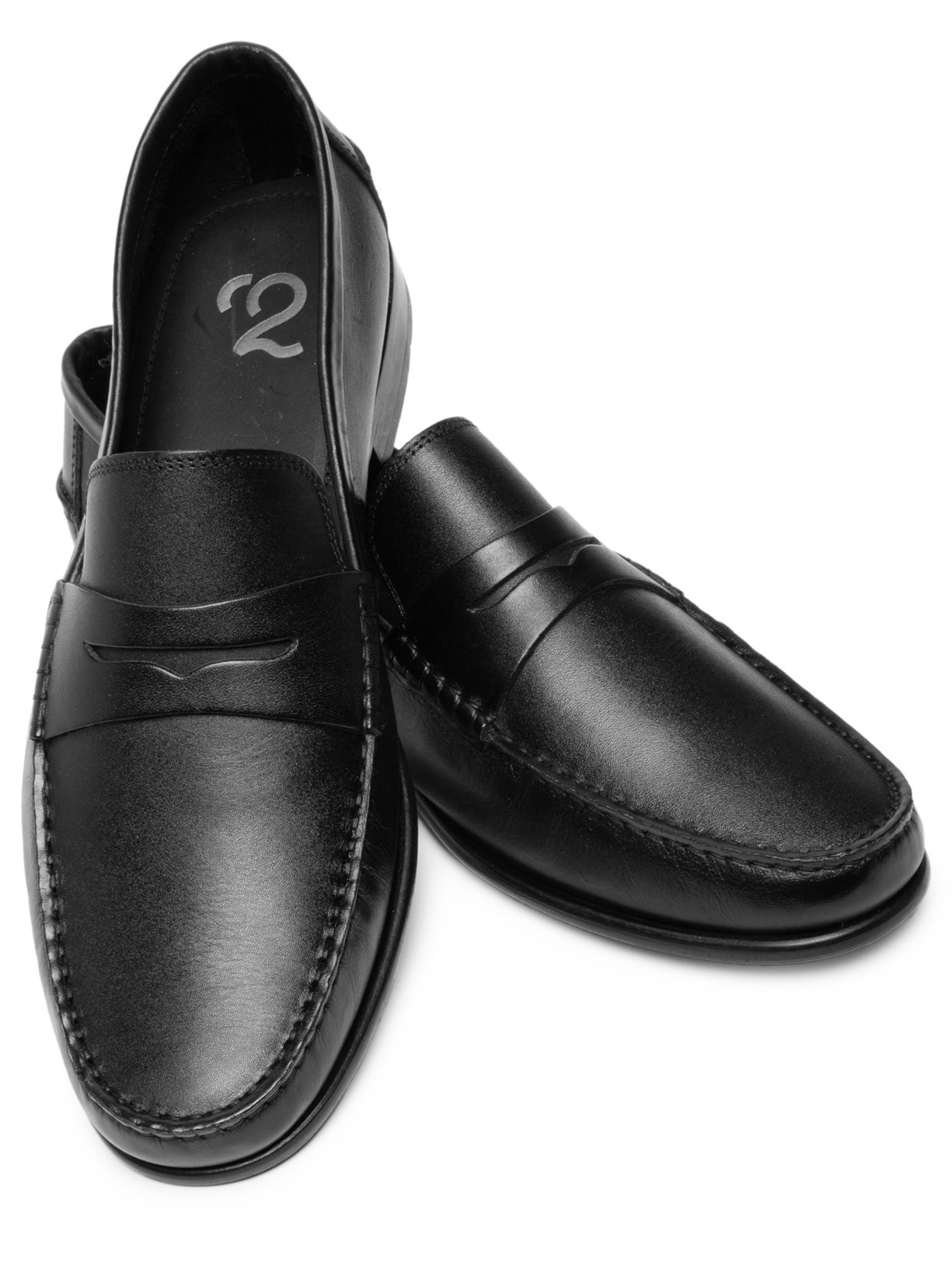 Sapato Masculino Penny Loafer Couro Legítimo Preto '2 Essential