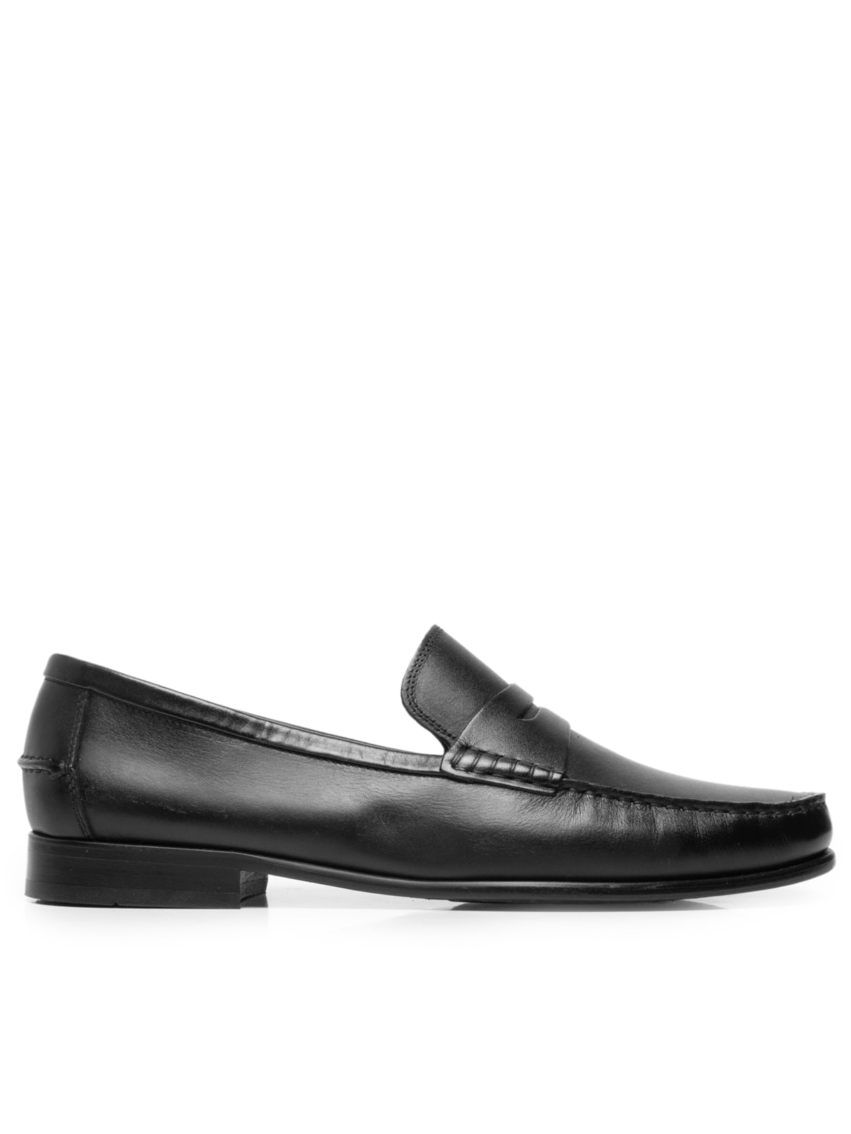 Sapato Masculino Penny Loafer Couro Legítimo - Preto