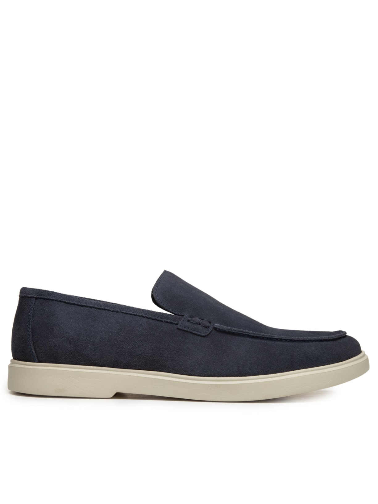 Sapato Masculino Slipper Em Couro Suede Azul '2 Essential