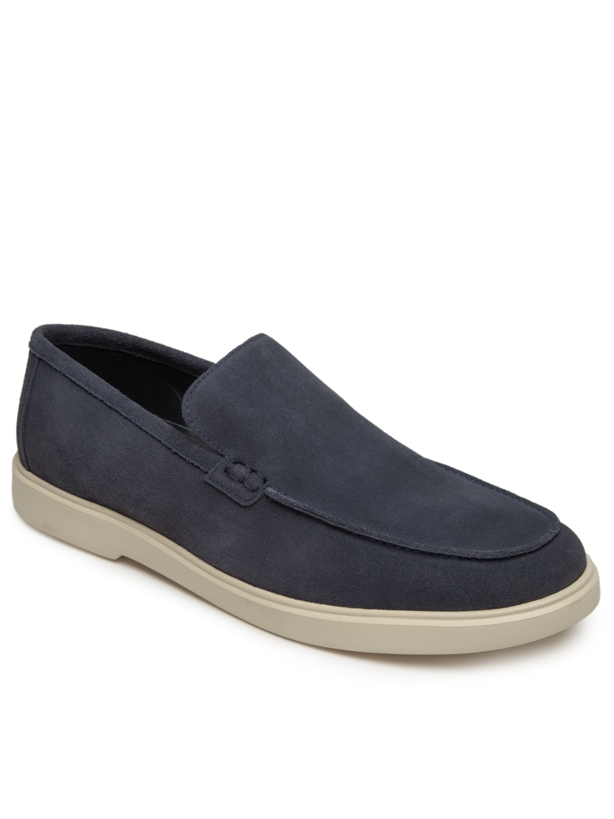 Sapato Masculino Slipper Em Couro Suede Azul '2 Essential