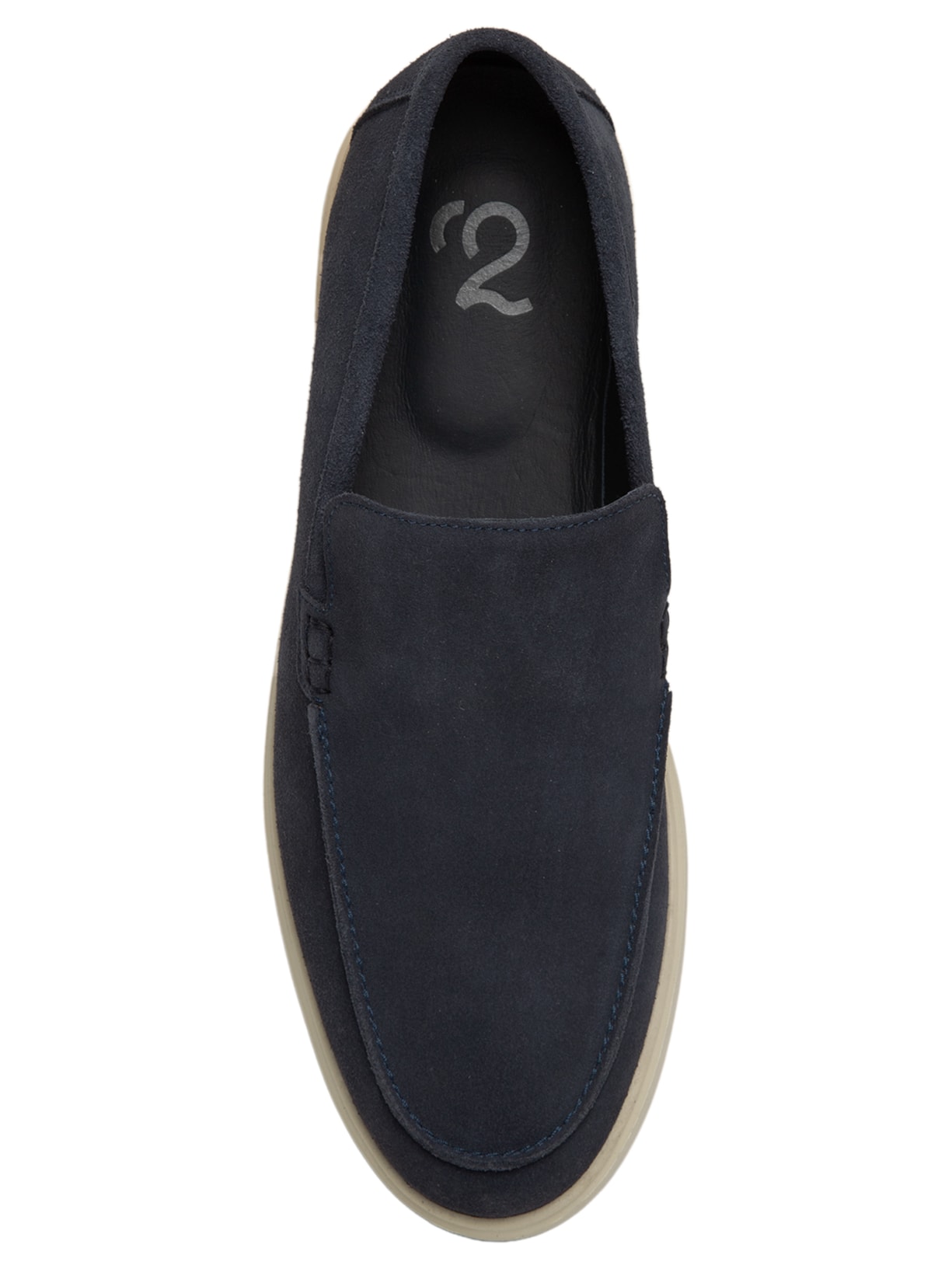 Sapato Masculino Slipper Em Couro Suede Azul '2 Essential