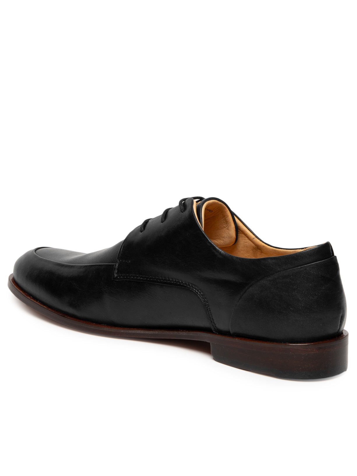 Sapato Masculino Social Com Cadarço Couro Preto Sergio K