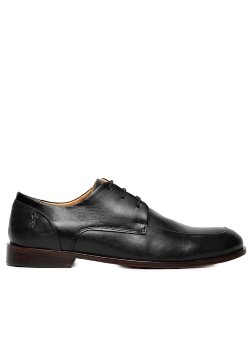 Sapato Masculino Social Com Cadarço Couro - Preto