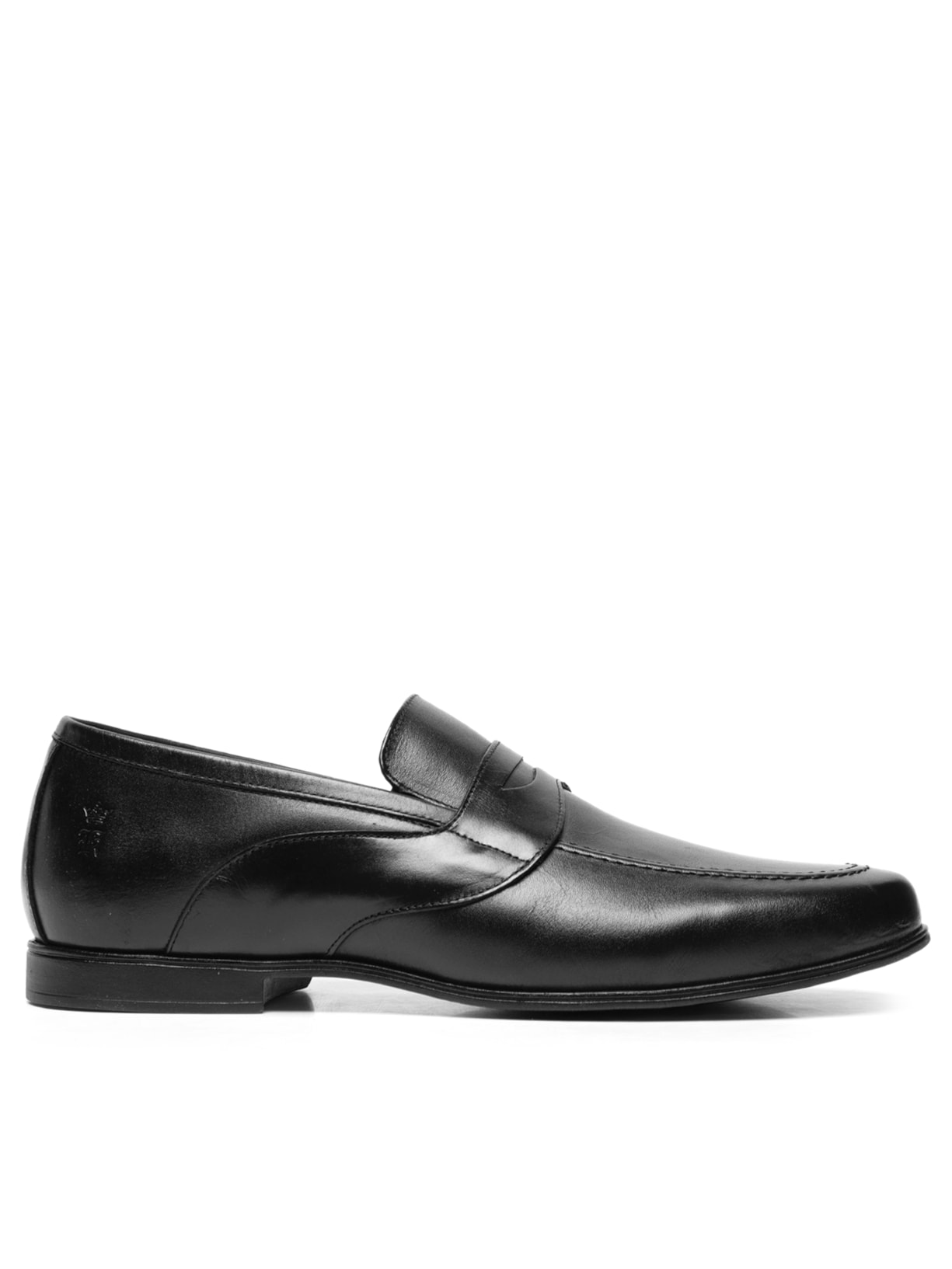 Sapato Masculino Social Couro Sola Rubber Gravata - Preto