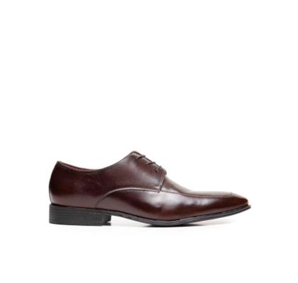 Sapato Masculino Social Oxford Recorte Em Couro - Marrom