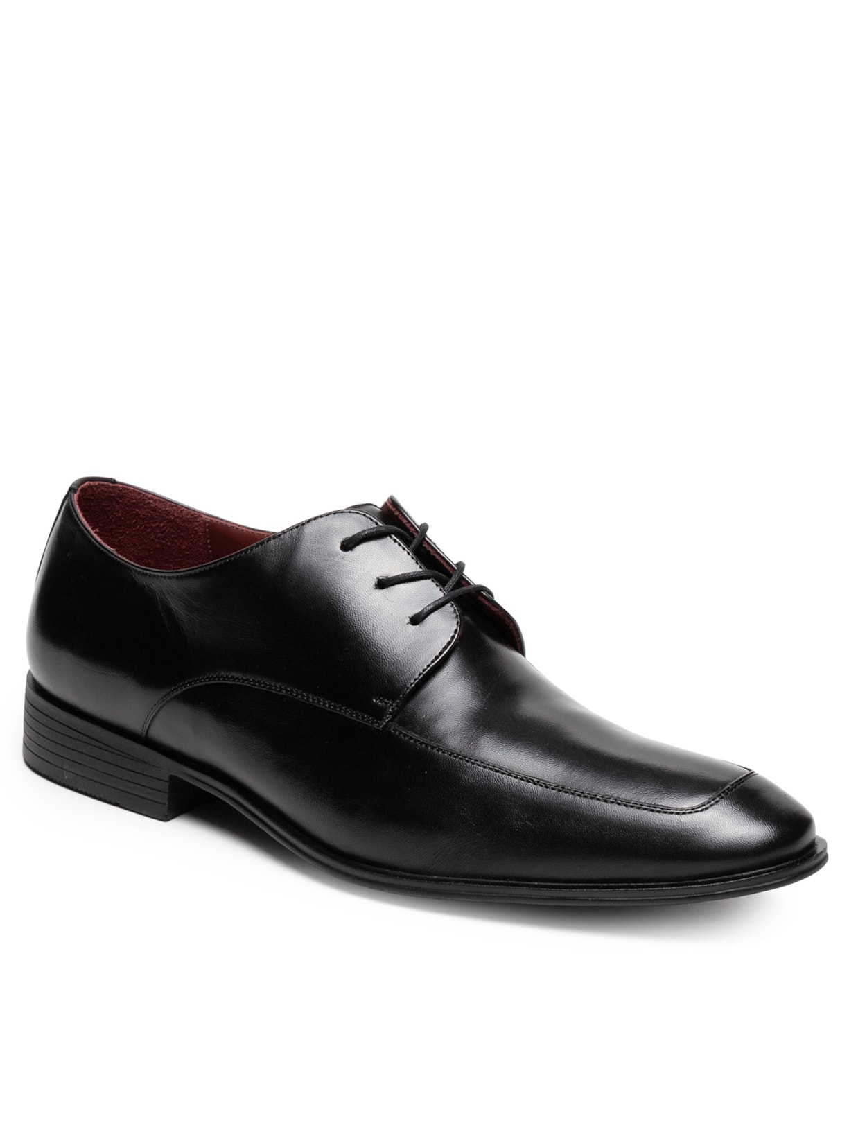 Sapato Masculino Social Oxford Recorte Em Couro Preto '2 Essential