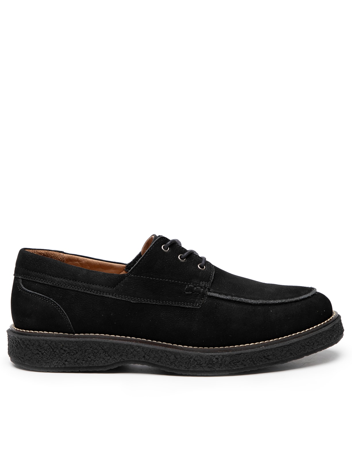 Sapato Masculino Tratorado Oxford Couro - Preto