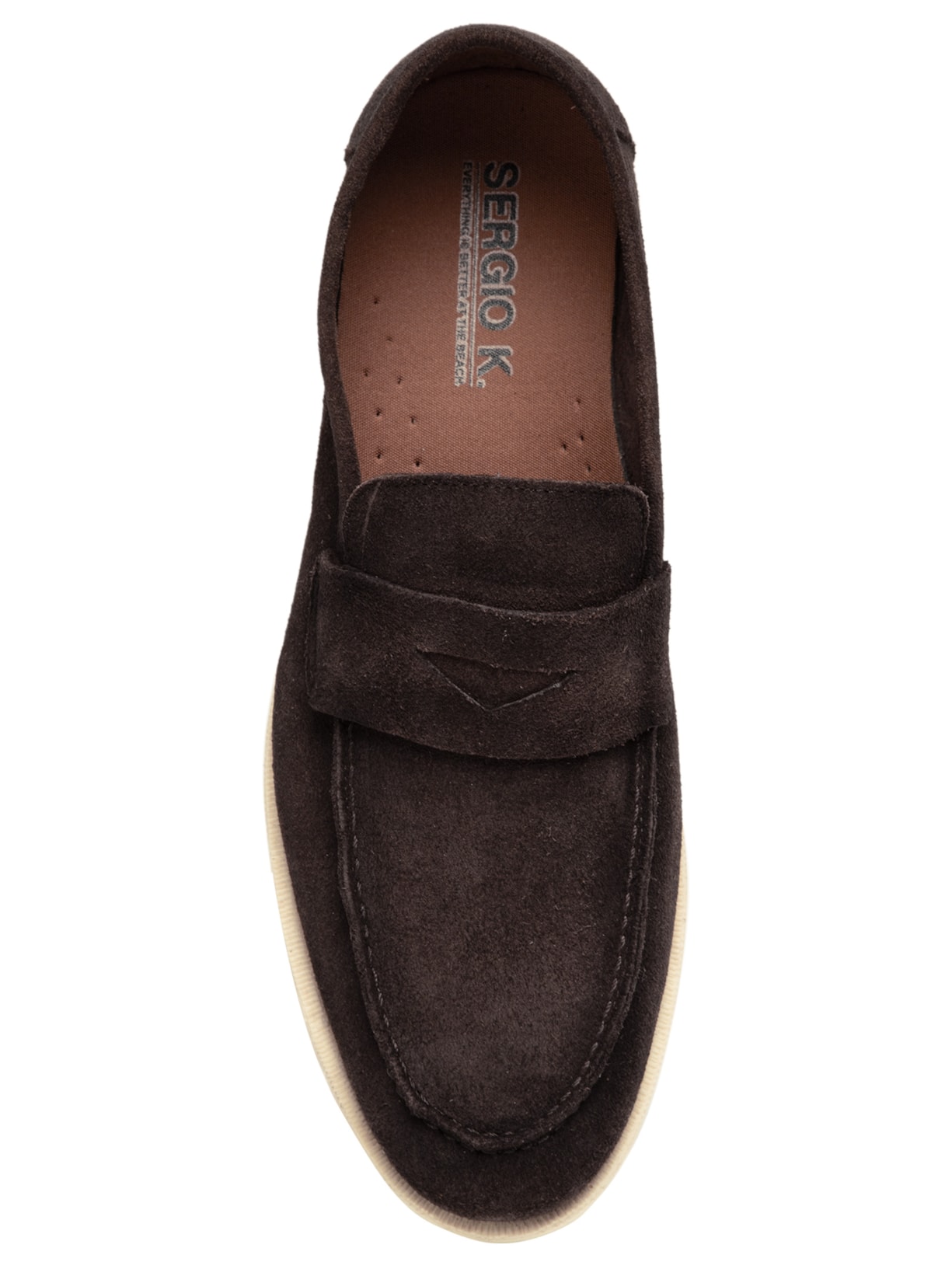 Sapato Mocassim Masculino Loafer Stoned Em Couro Marrom Sergio K