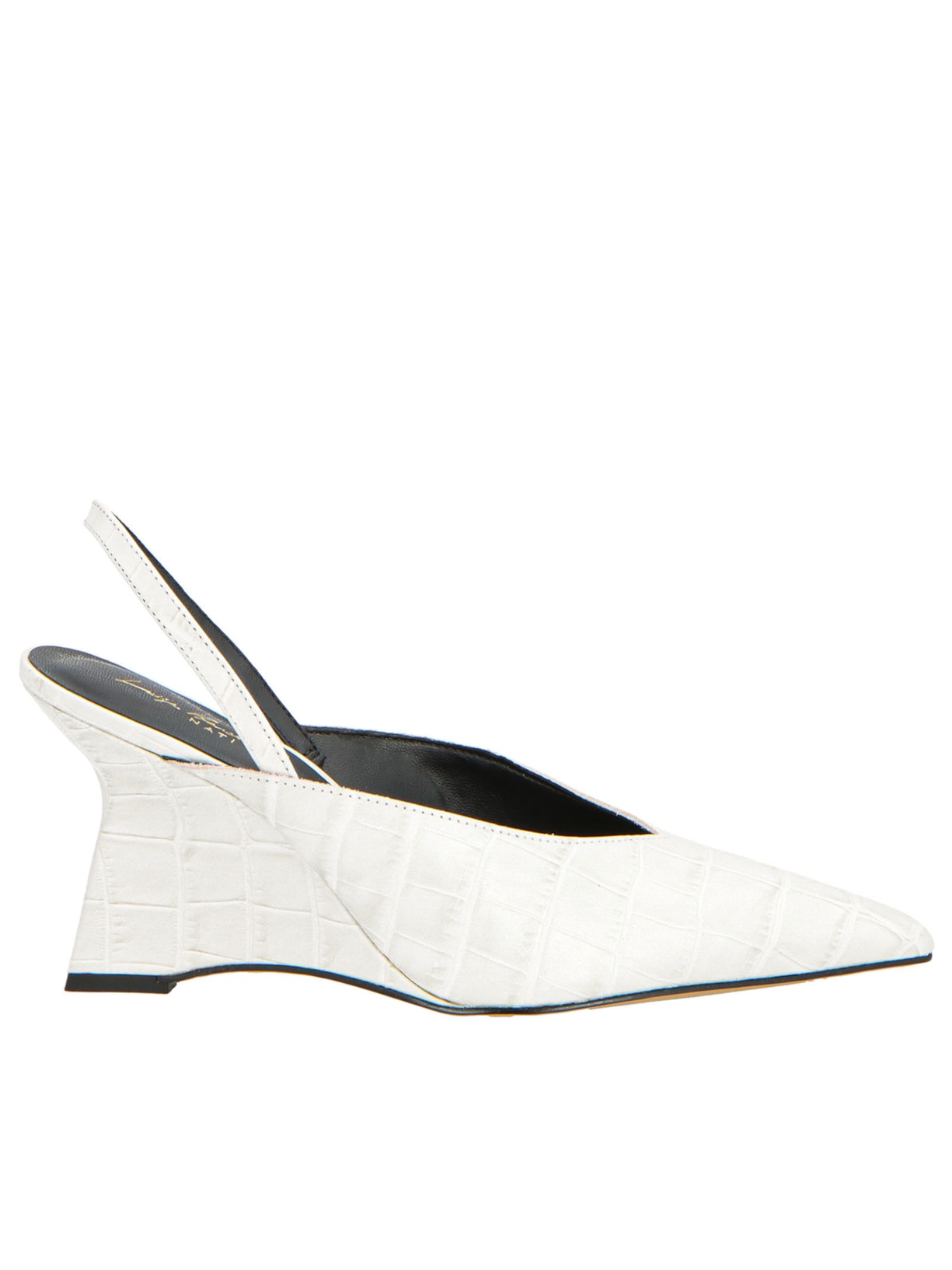 Scarpin Anabela Croco Cairo - Off White