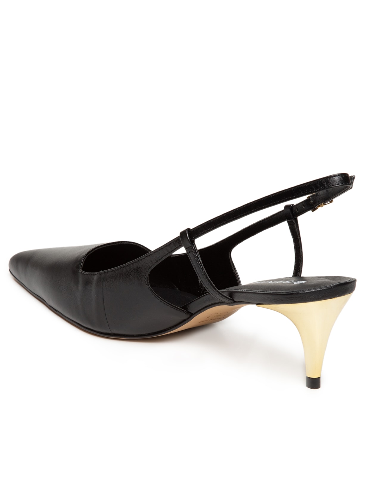 Scarpin Bico Fino Em Couro Preto '2Essential