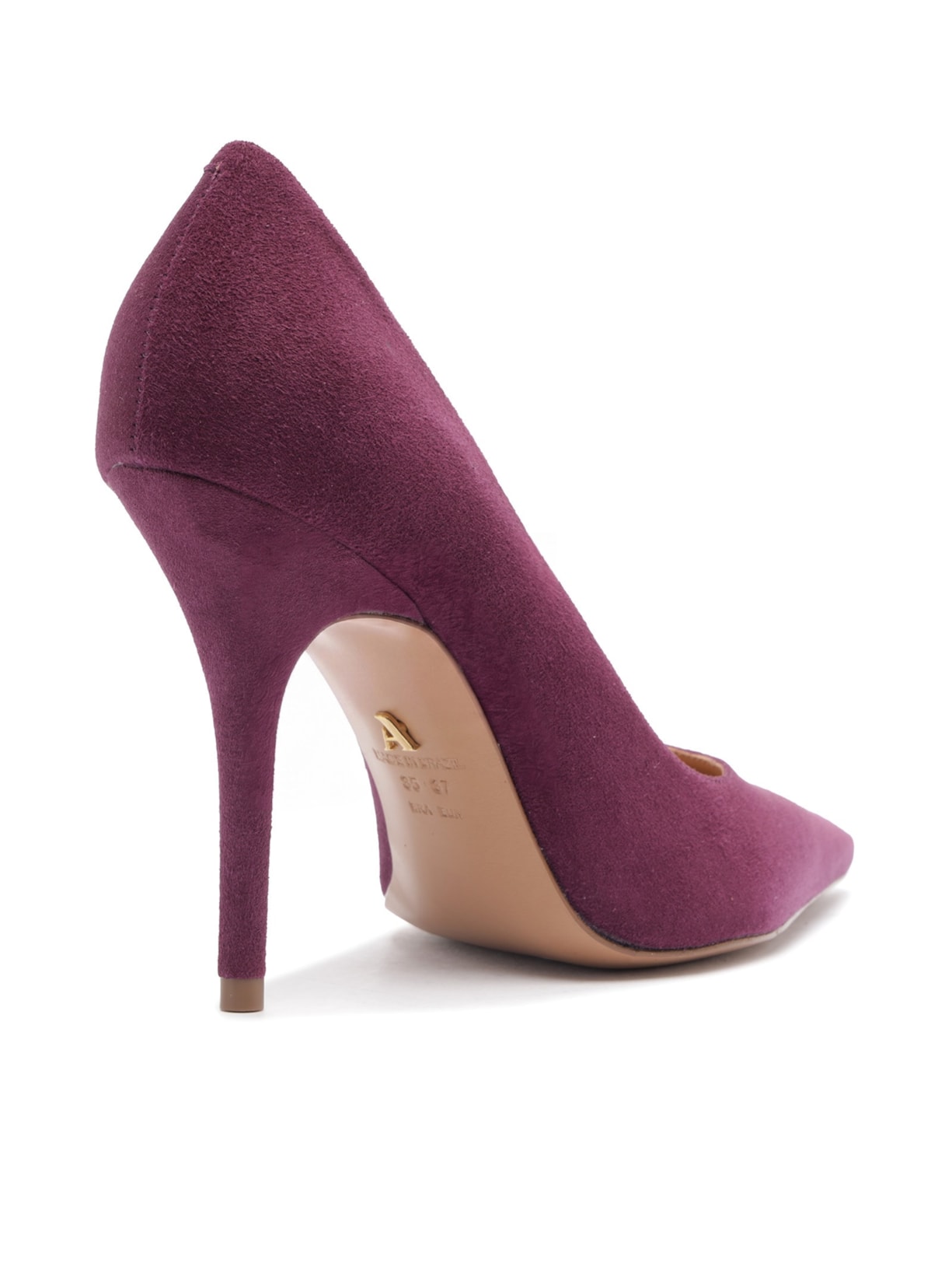 Scarpin Camurça Salto Fino Roxo Arezzo