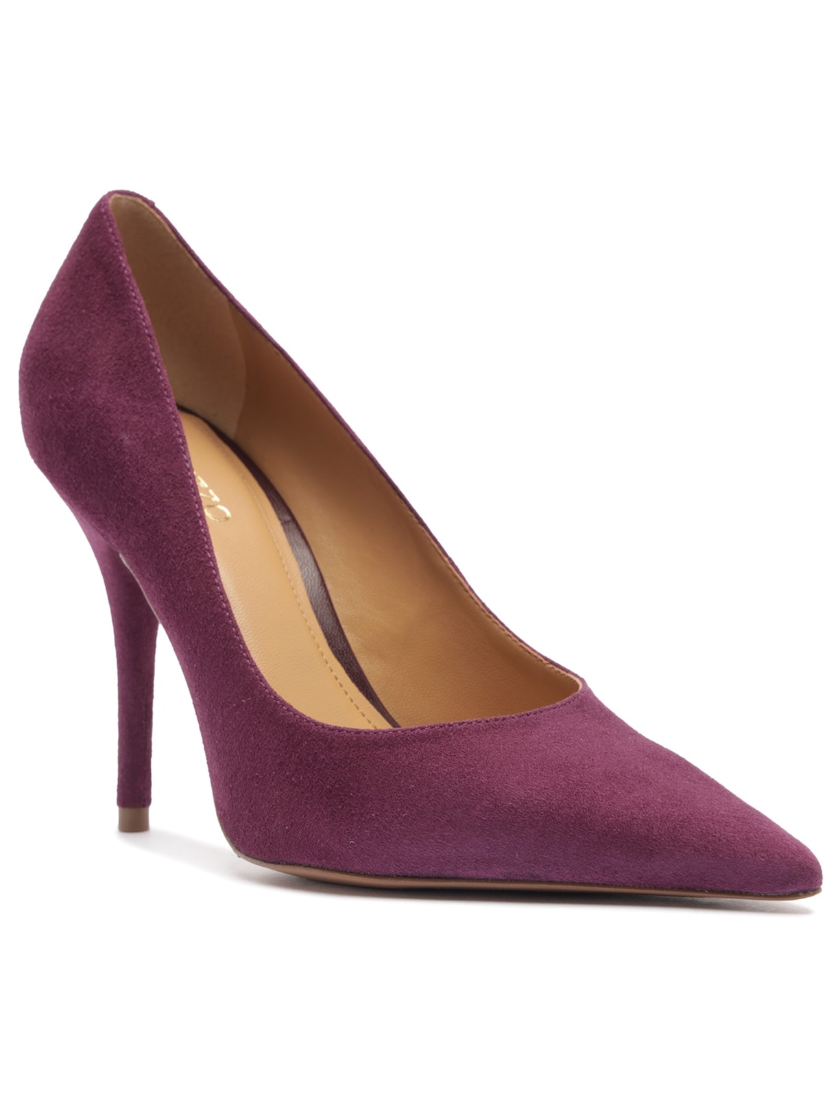 Scarpin Camurça Salto Fino Roxo Arezzo
