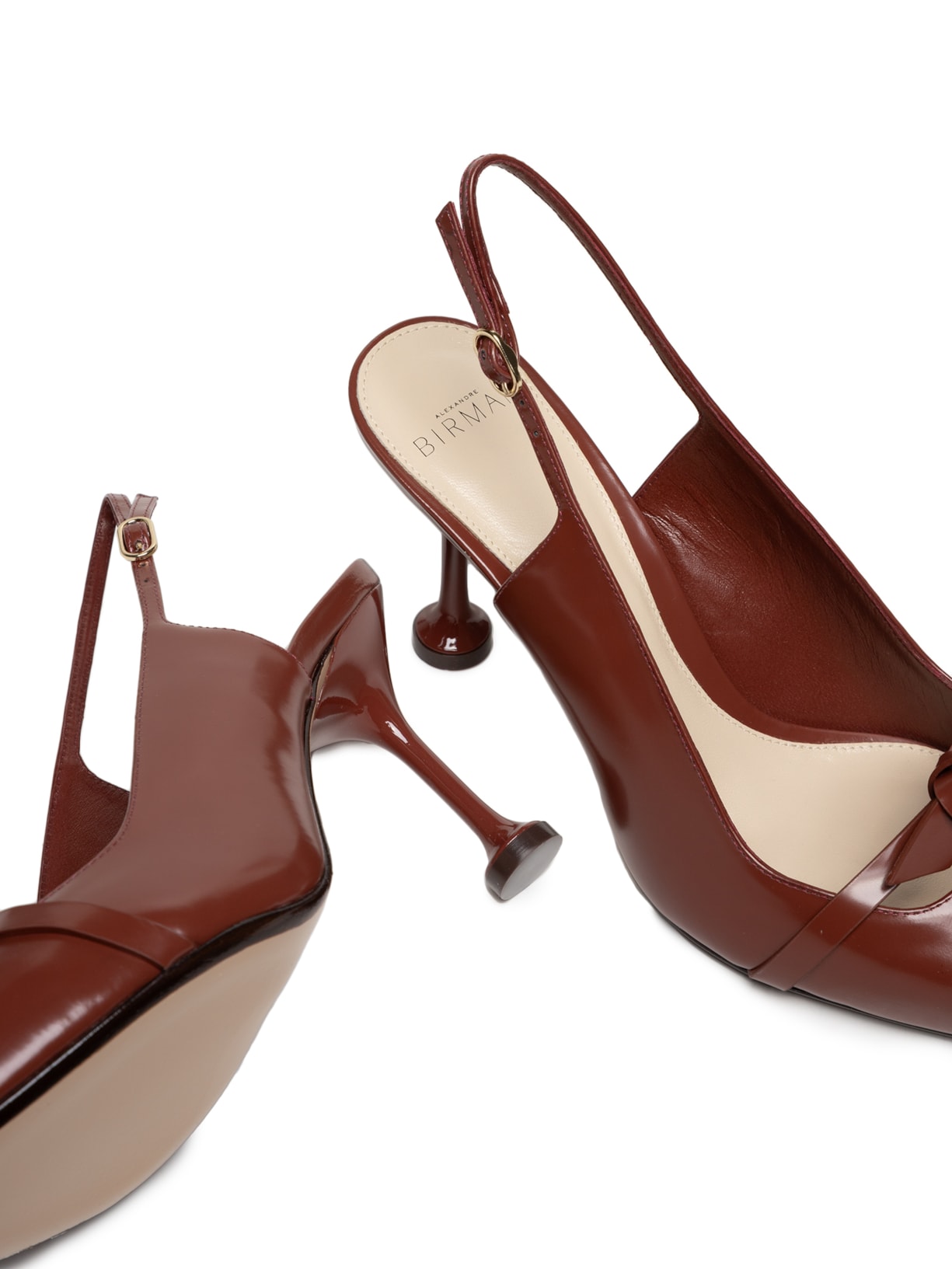 Scarpin Clarita Sling 85 Marrom Alexandre Birman