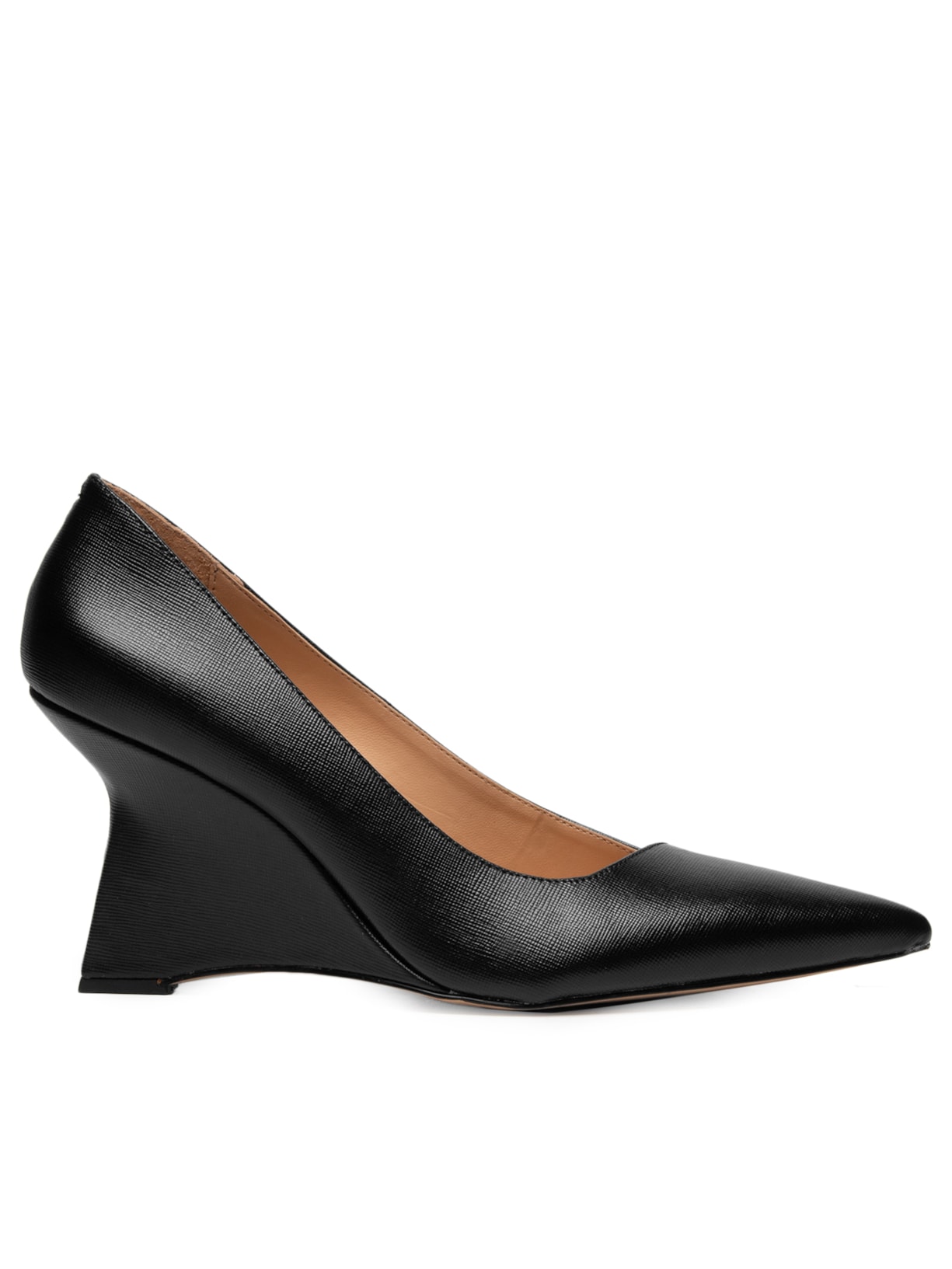 Scarpin Couro Preto Luiza Barcelos