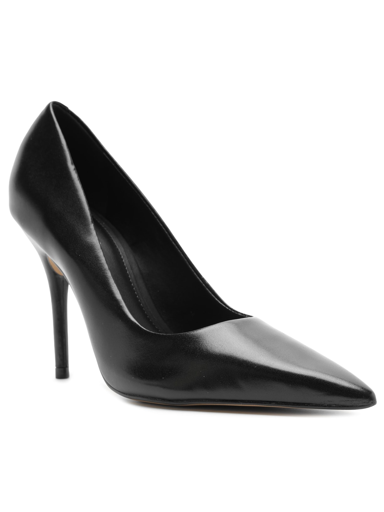 Scarpin Couro Salto Alto Bico Fino Gigi Preto Arezzo