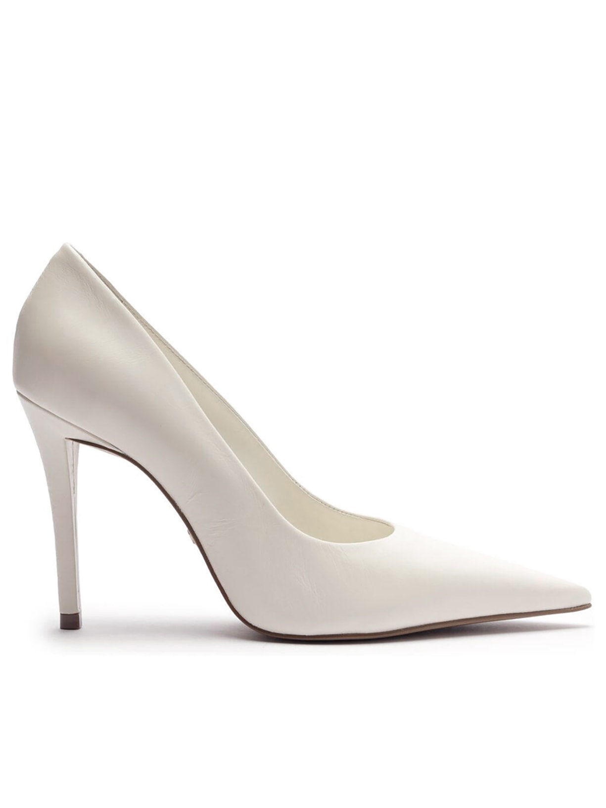 Scarpin Couro Salto Alto Fino - Branco