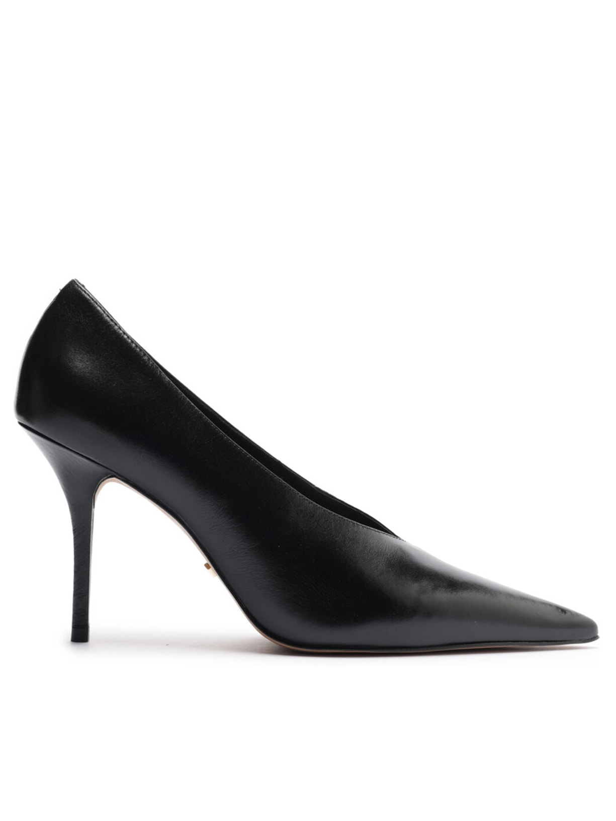 Scarpin Couro Salto Alto Fino Modern - Preto