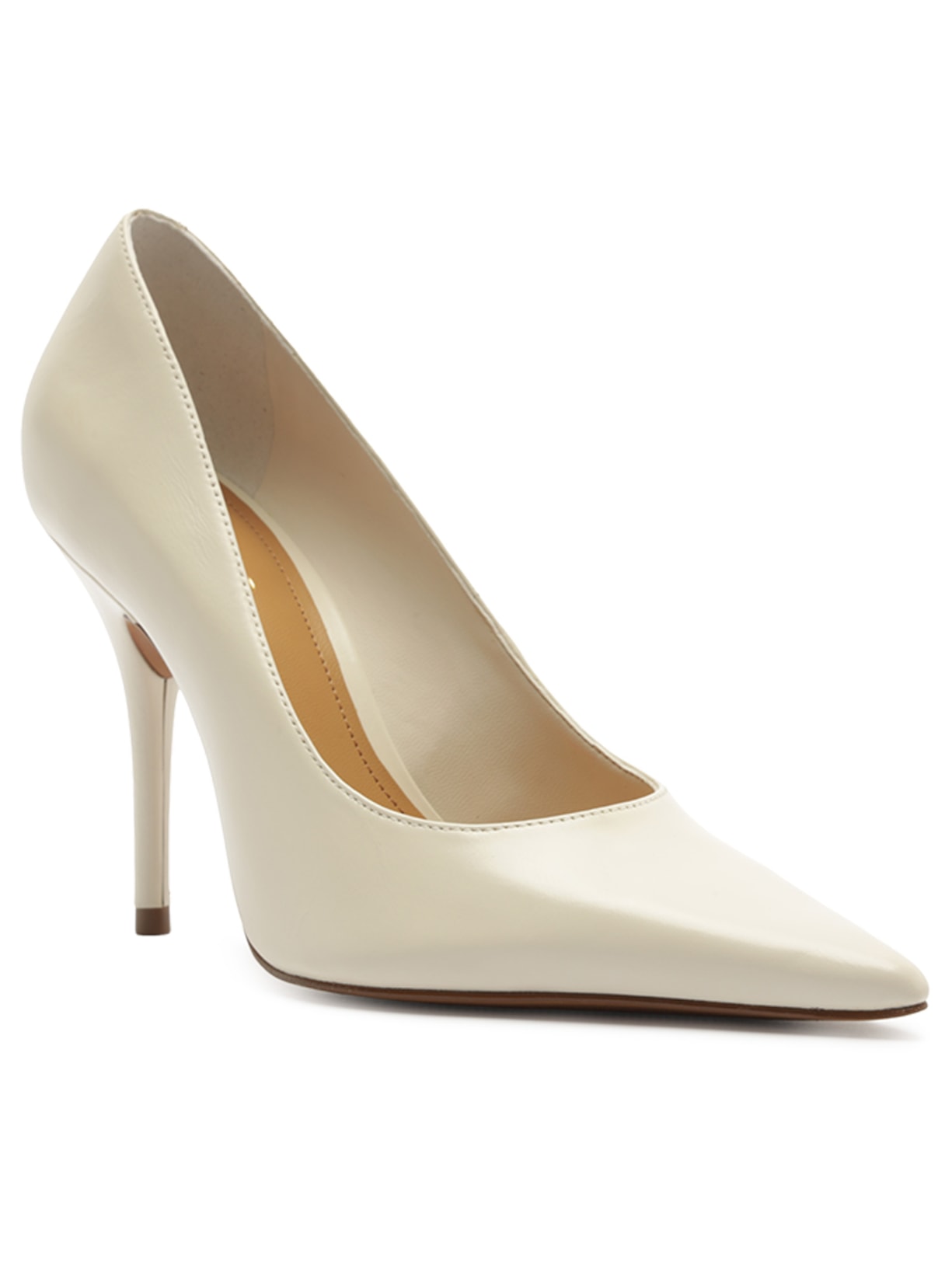 Scarpin Couro Salto Fino Off White Arezzo