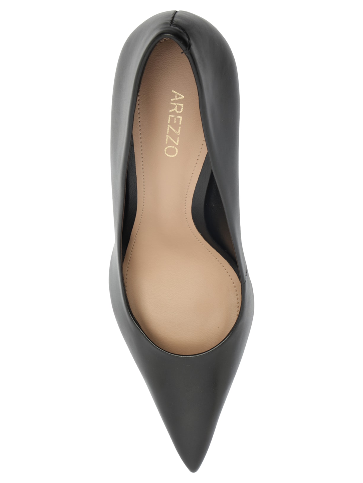 Scarpin Feminino Couro Salto Alto Bloco City Preto Arezzo