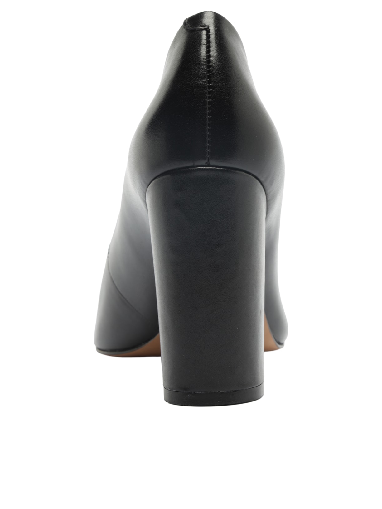 Scarpin Feminino Couro Salto Alto Bloco City Preto Arezzo