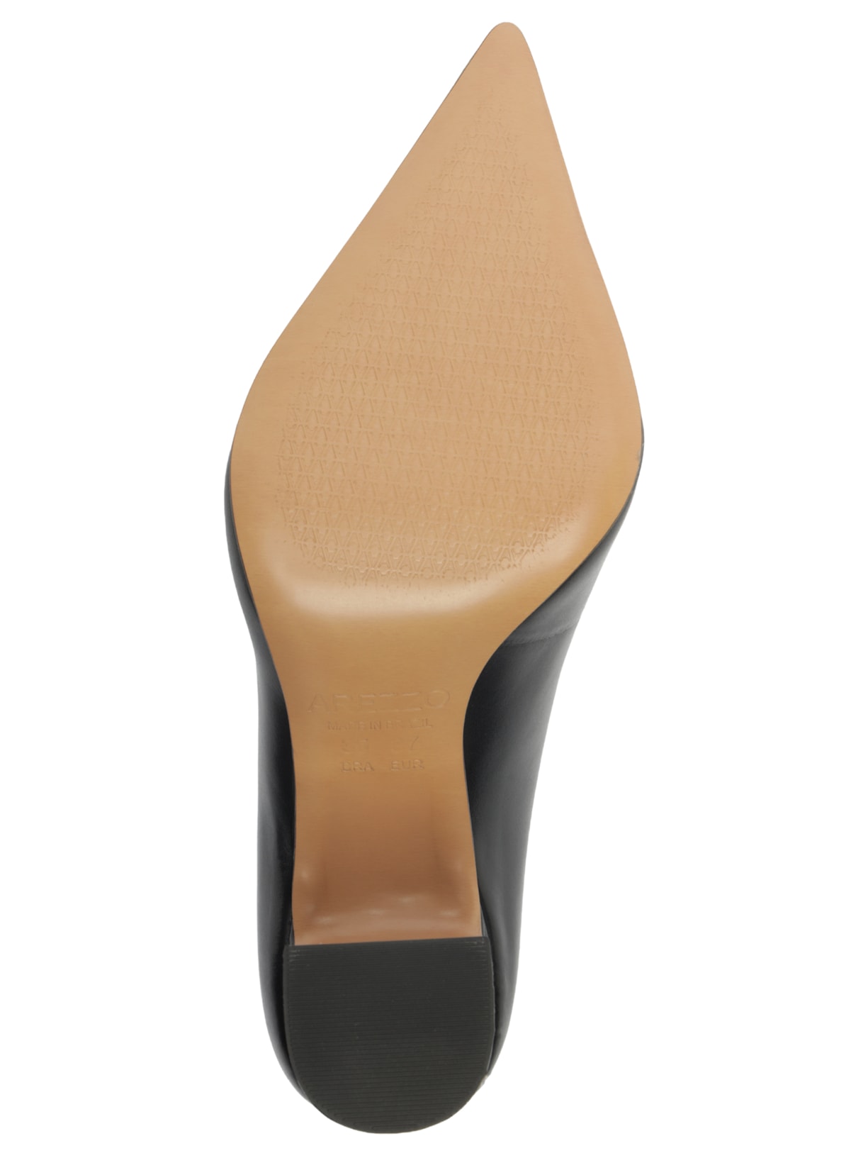 Scarpin Feminino Couro Salto Alto Bloco City Preto Arezzo