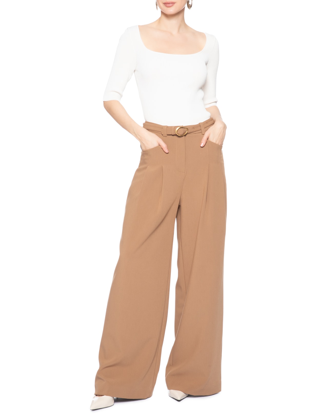 Scarpin Feminino Salto Alto Fino Branco Schutz