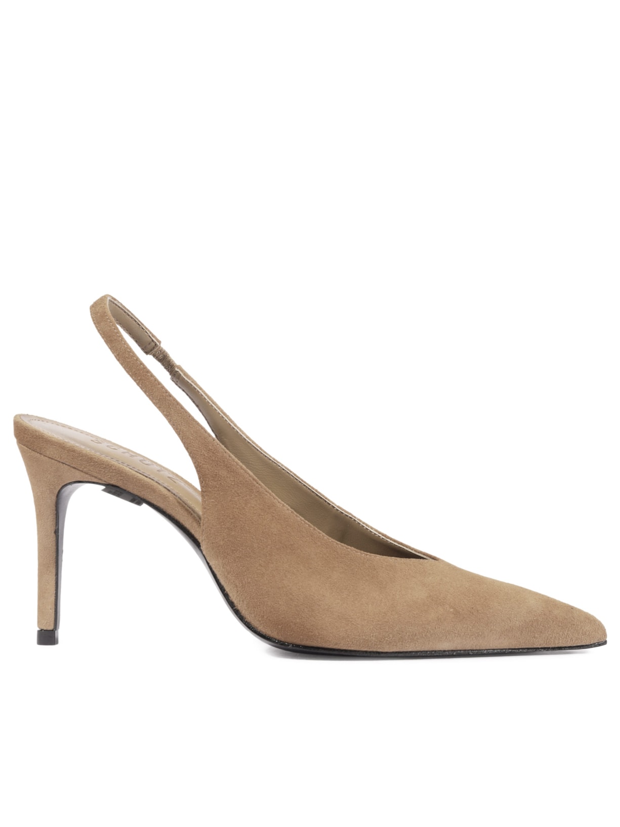 Scarpin Feminino Salto Fino Camurça Marrom Schutz