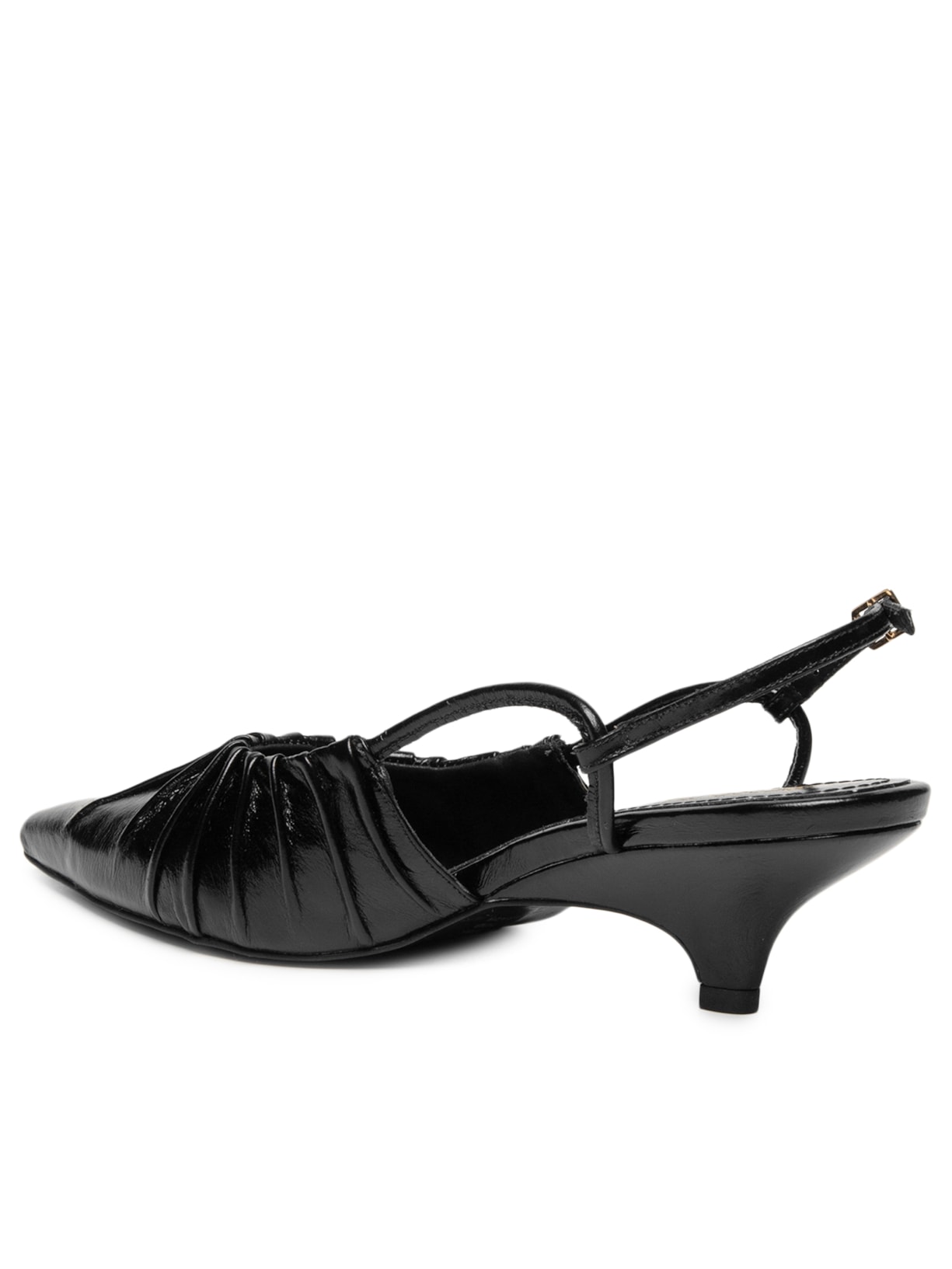 Scarpin Feminino Salto Fino Em Couro Preto '2Essential