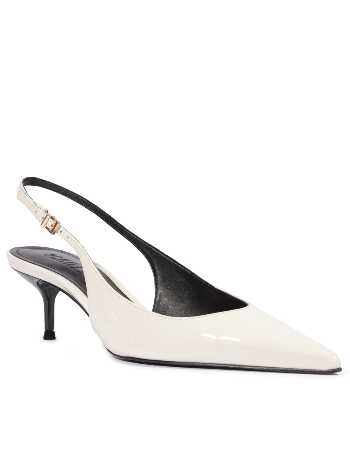 Scarpin Feminino Salto Médio Verniz Soft Branco Schutz