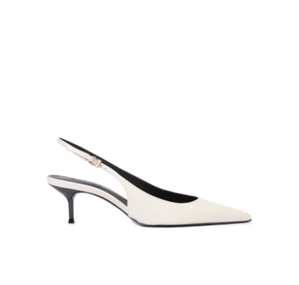 Scarpin Feminino Salto Médio Verniz Soft - Branco