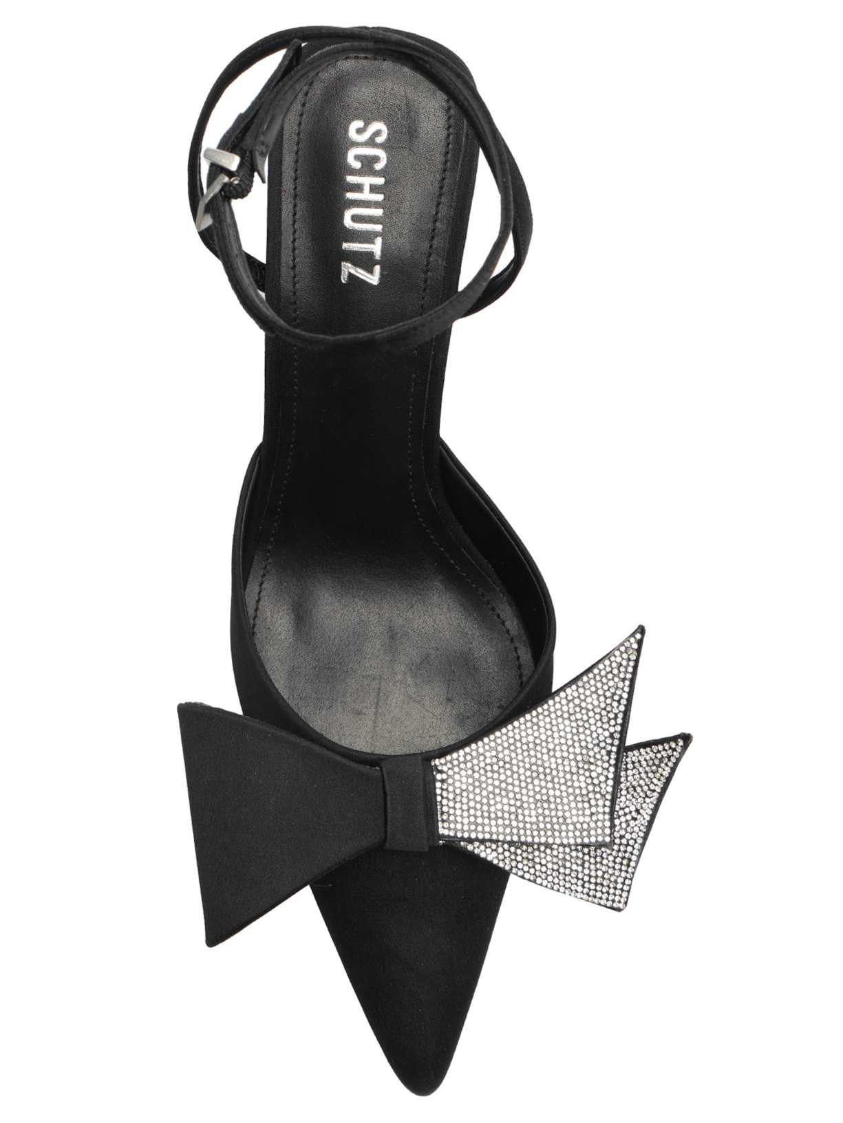 Scarpin Kirsten Cetim Preto Schutz