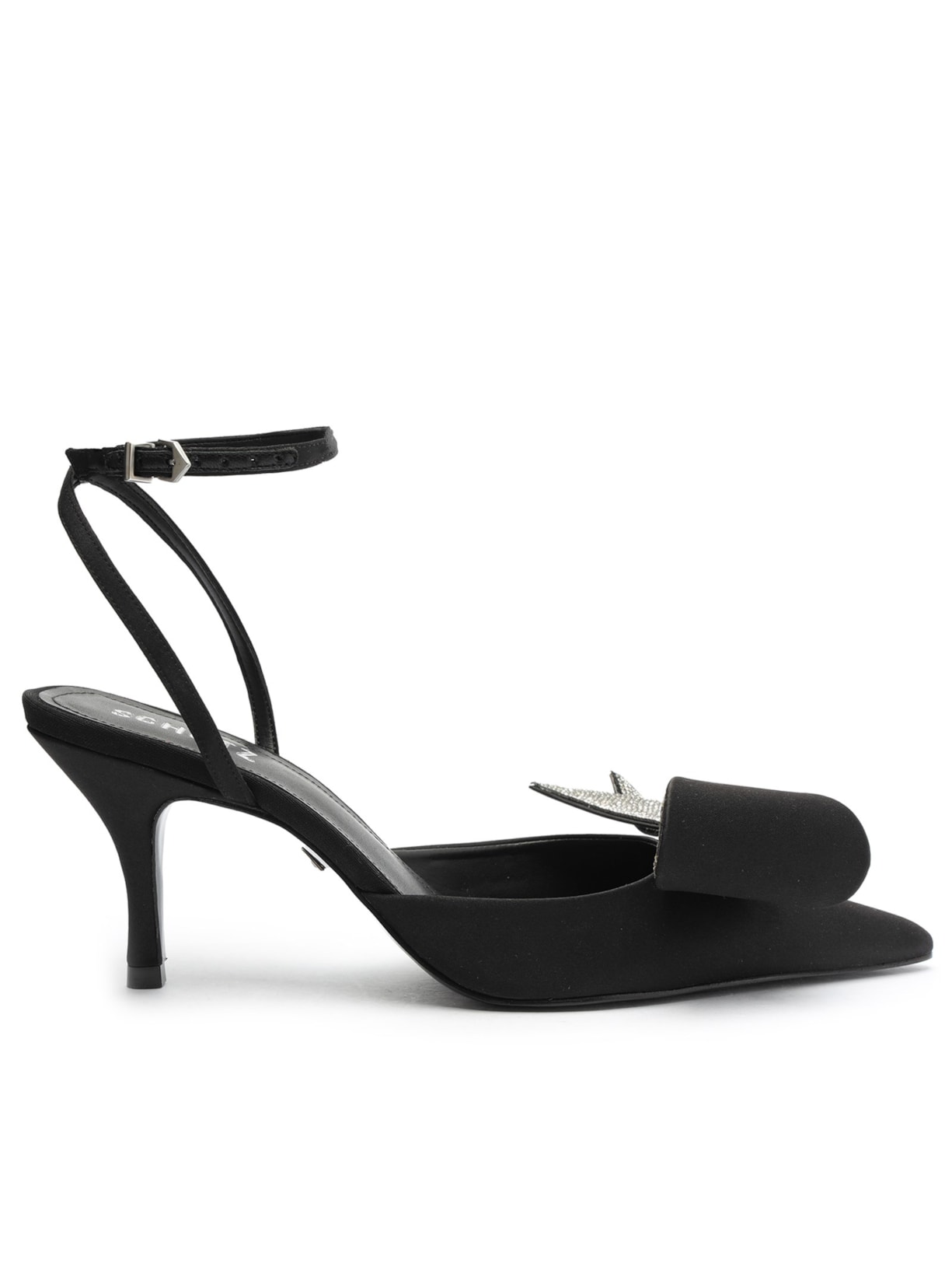 Scarpin Kirsten Cetim Preto Schutz