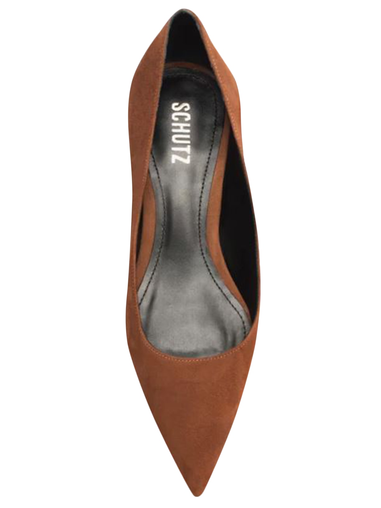 Scarpin Laura Mid Camurça Marrom  Schutz