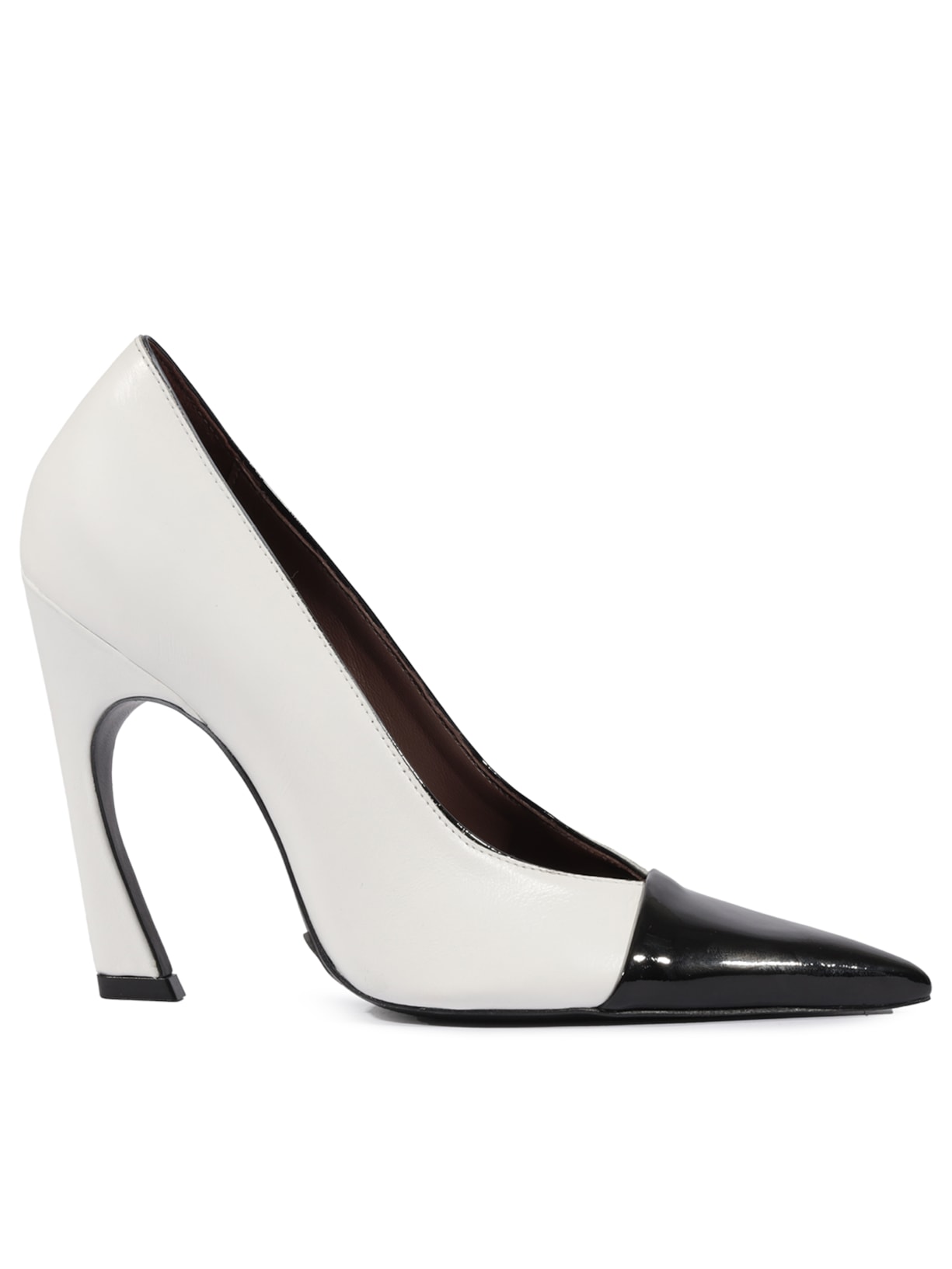 Scarpin Lexi Bico Fino Couro Branco Schutz