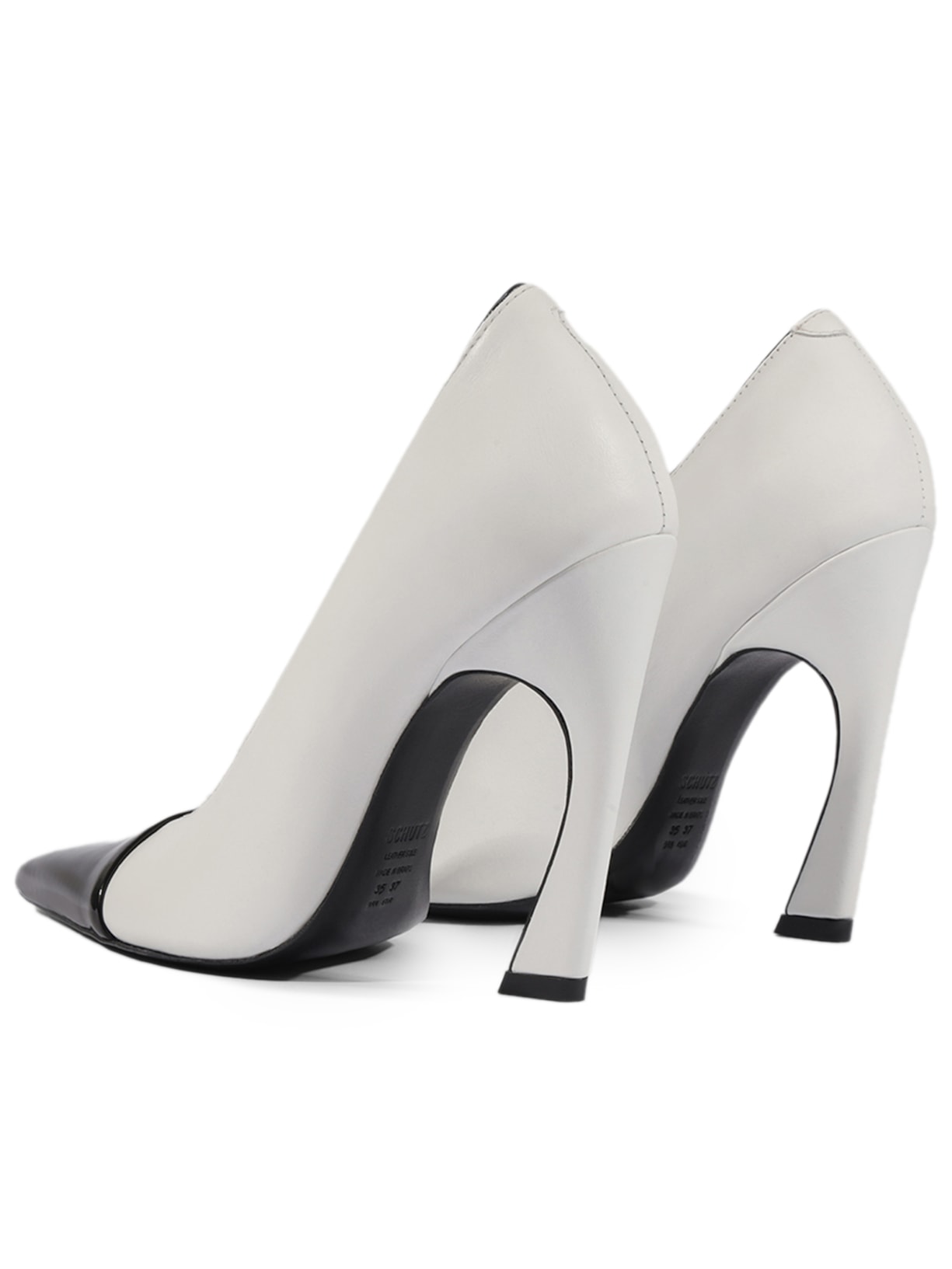 Scarpin Lexi Bico Fino Couro Branco Schutz