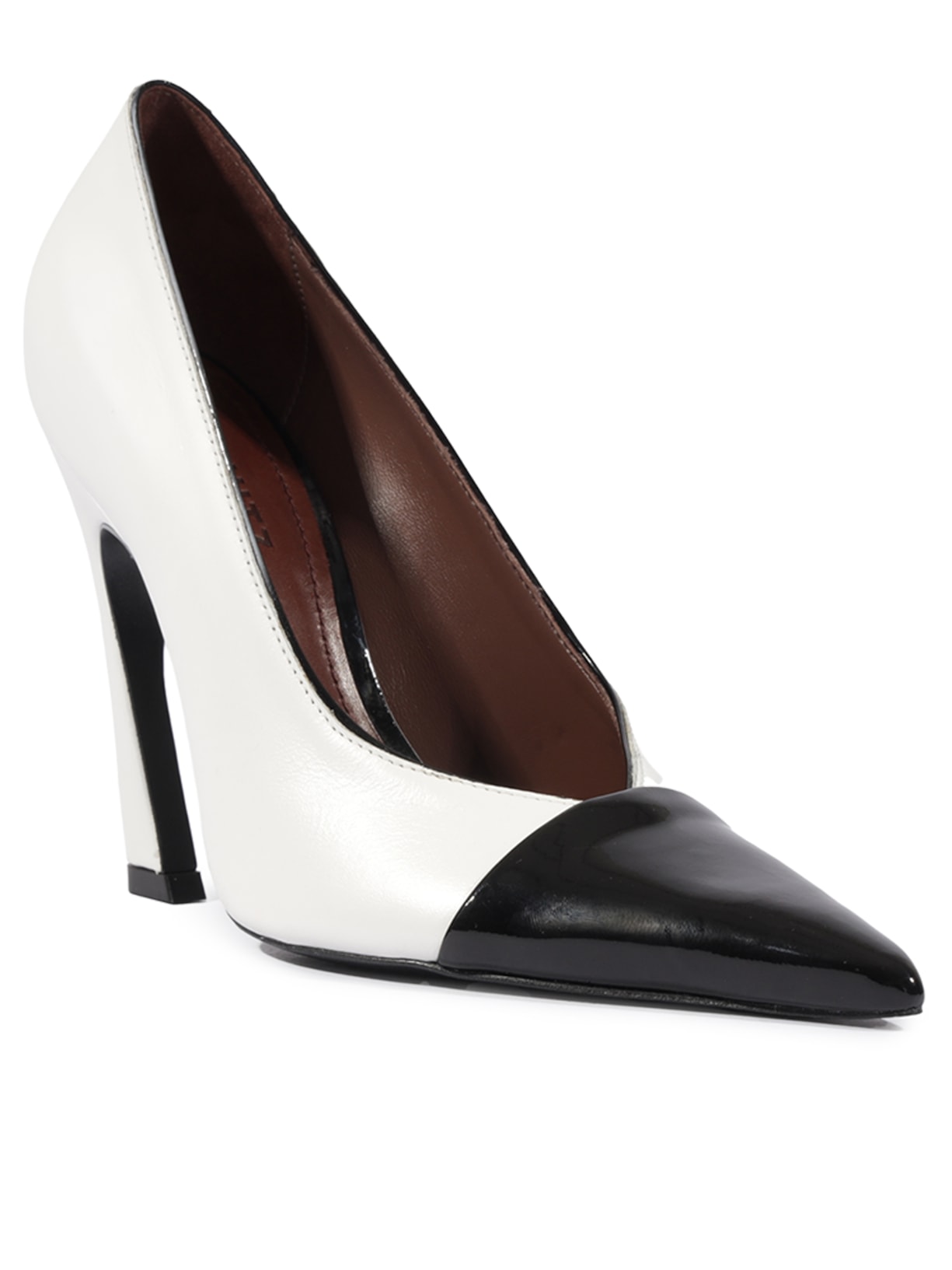 Scarpin Lexi Bico Fino Couro Branco Schutz