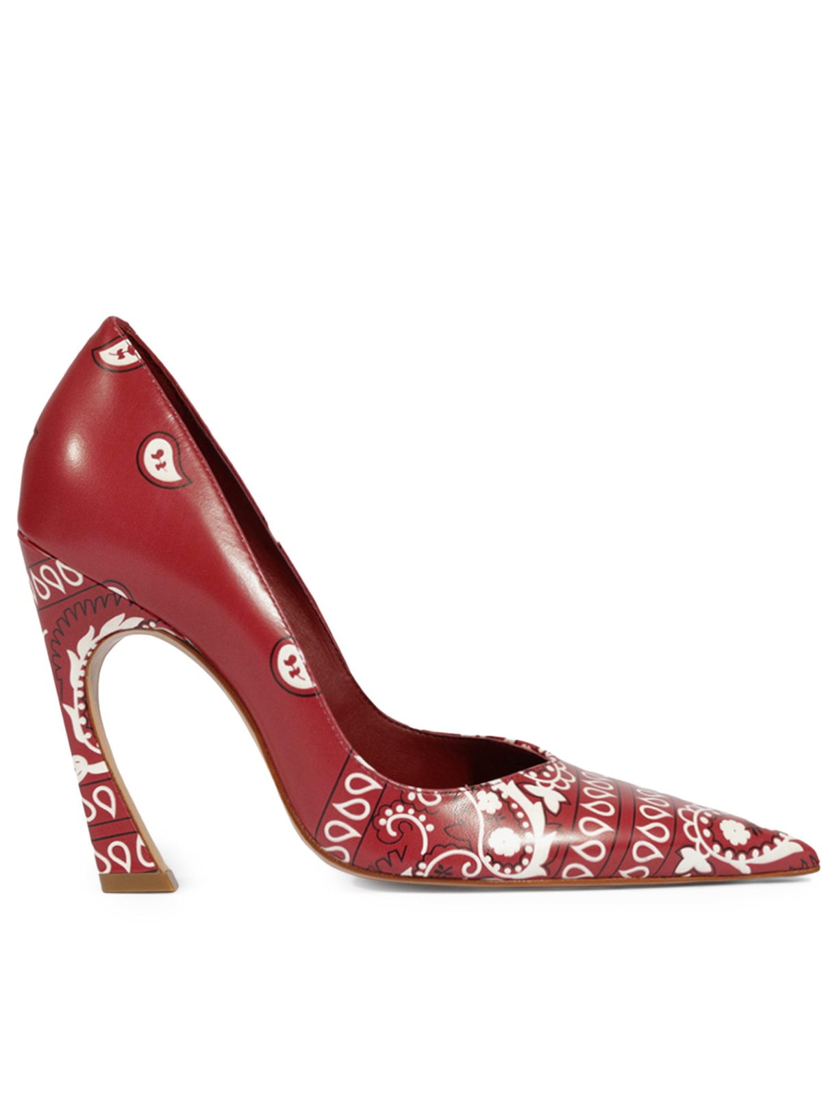 Scarpin Lexi Scarf Couro - Vermelho