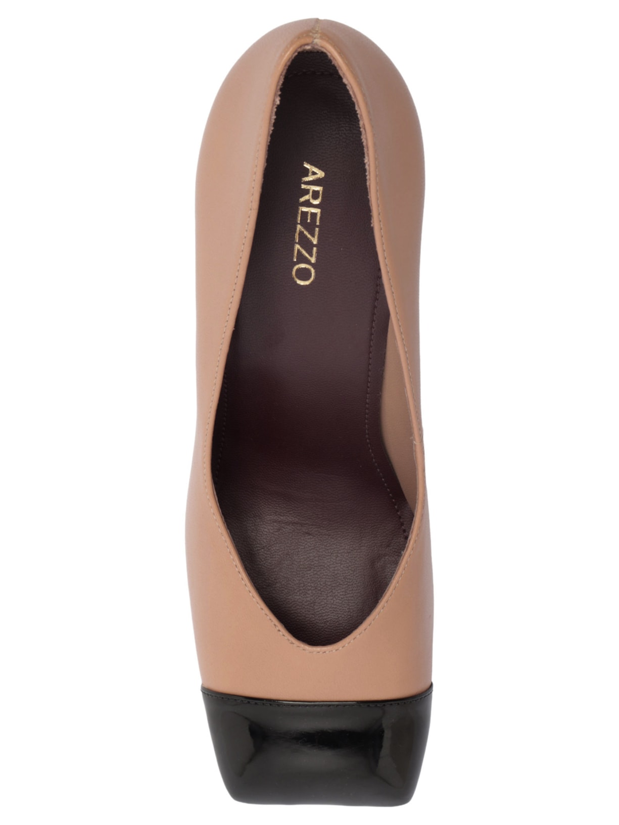 Scarpin Margot Salto Bloco Bege Arezzo