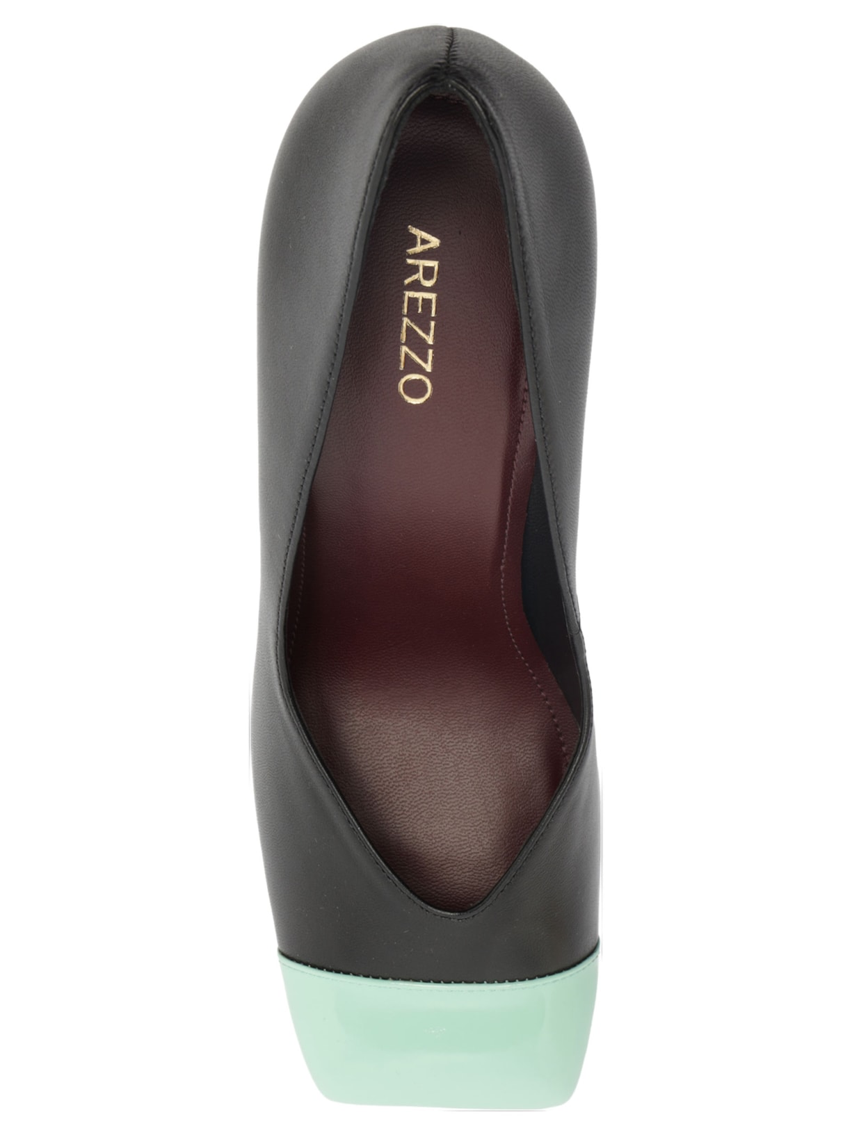 Scarpin Margot Salto Bloco Verde Arezzo