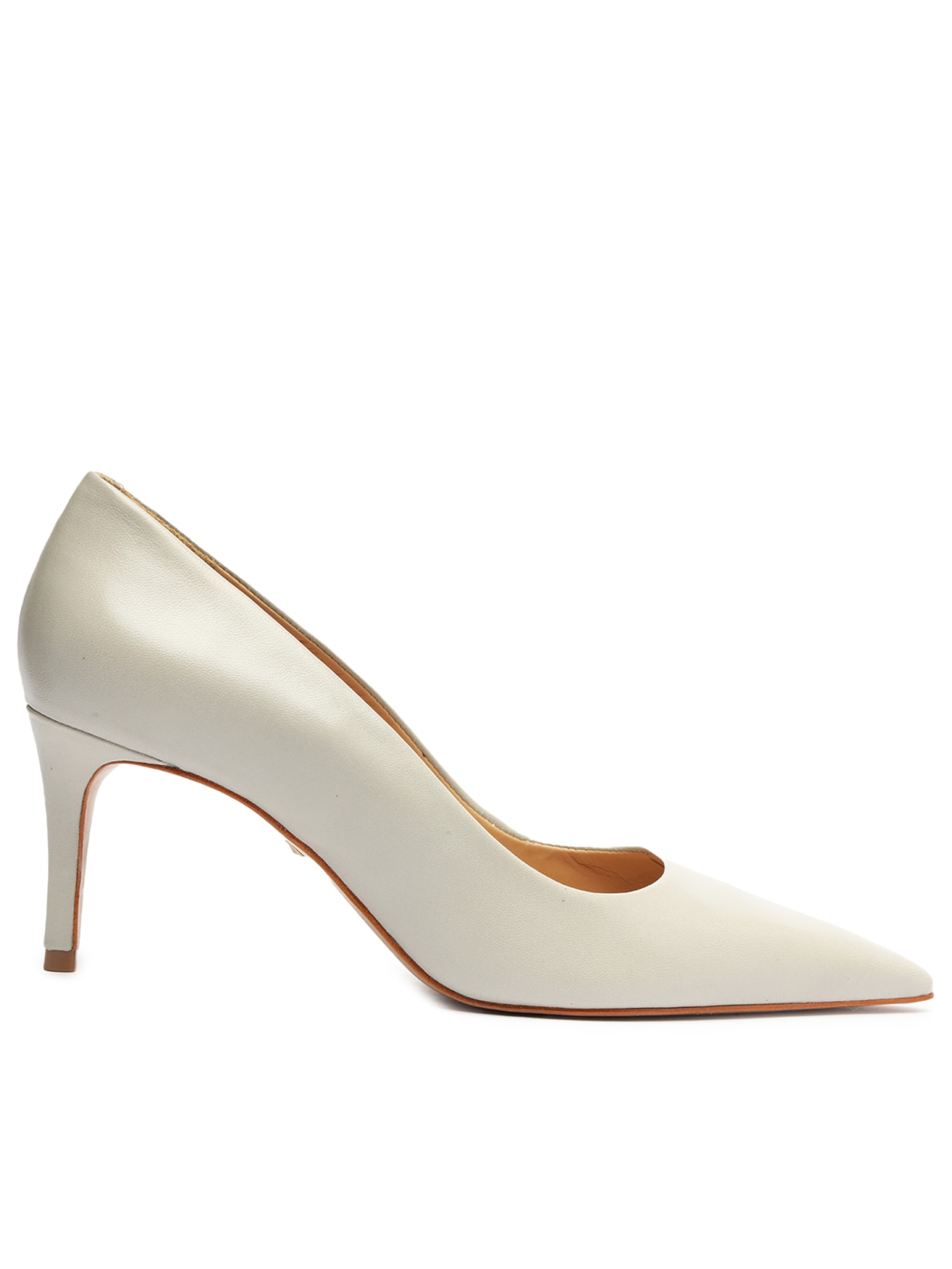 Scarpin New Carry Over I Couro - Cinza