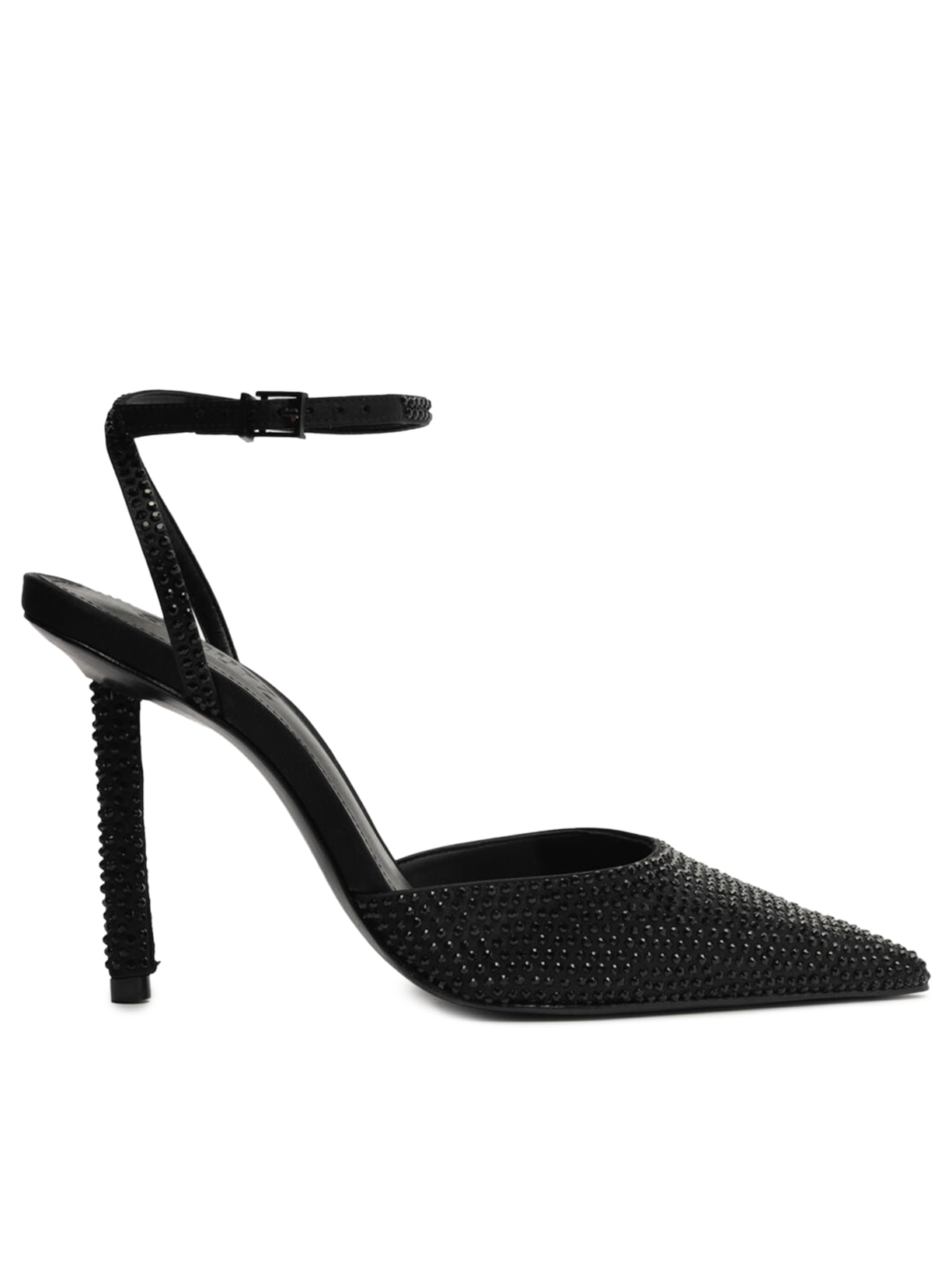 Scarpin Pump Cetim Ativ VI Glam - Preto