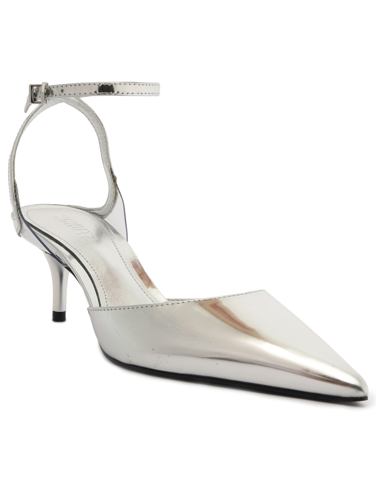 Scarpin Salto Baixo Skye Couro - Schutz - Prata