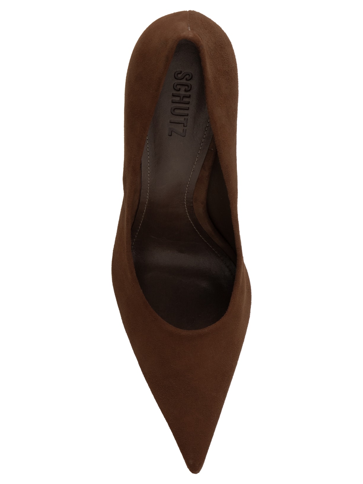 Scarpin Salto Fino Alto Marrom Schutz