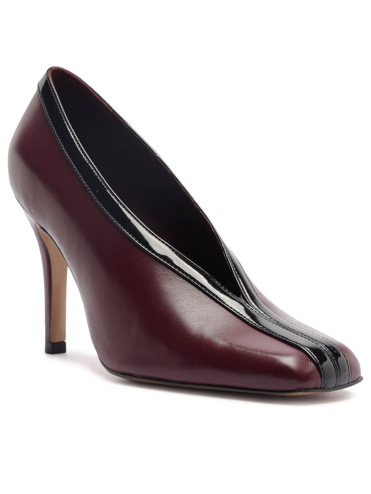 Scarpin Salto Fino Cap Toe Marrom Arezzo