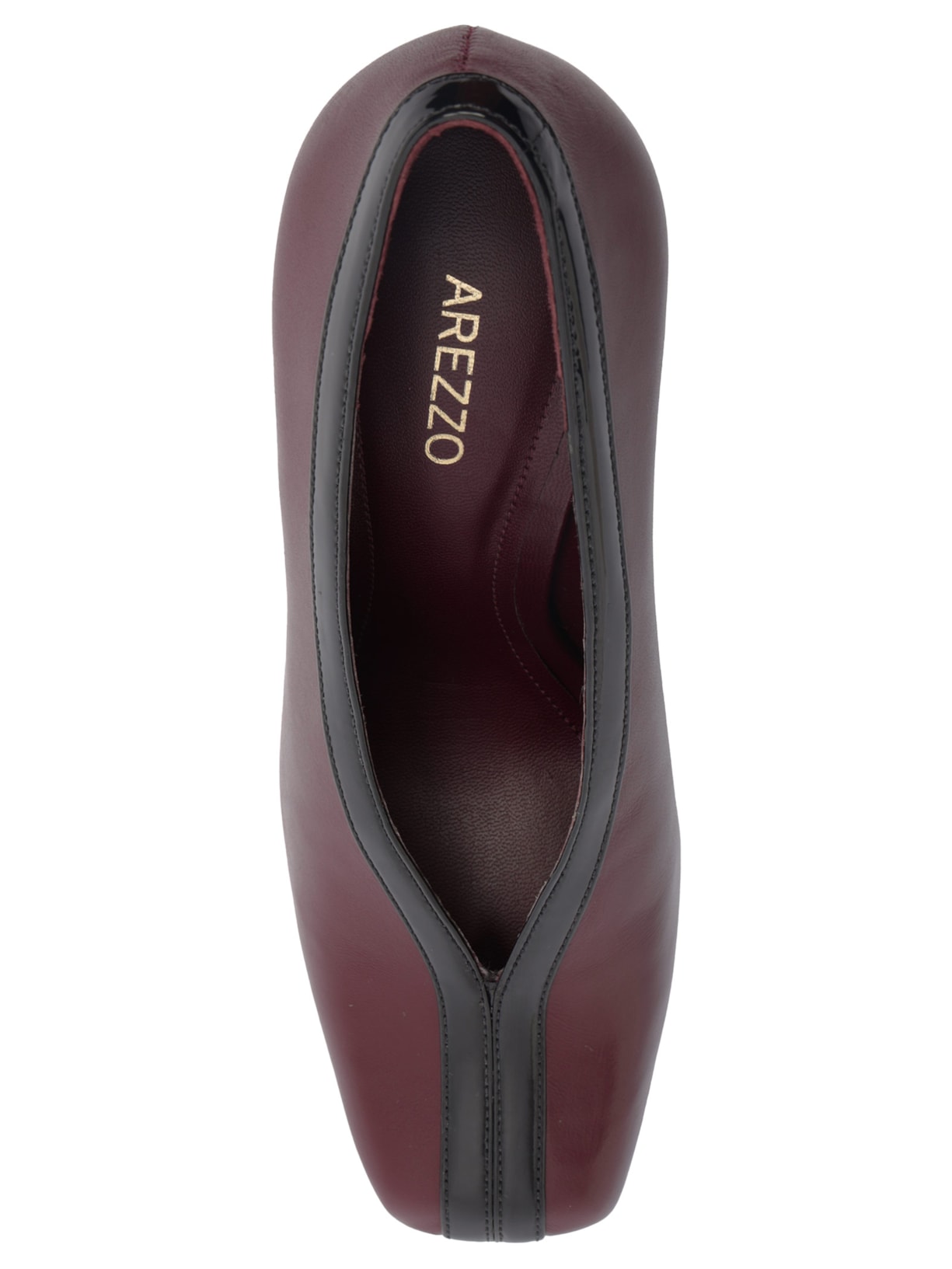 Scarpin Salto Fino Cap Toe Marrom Arezzo