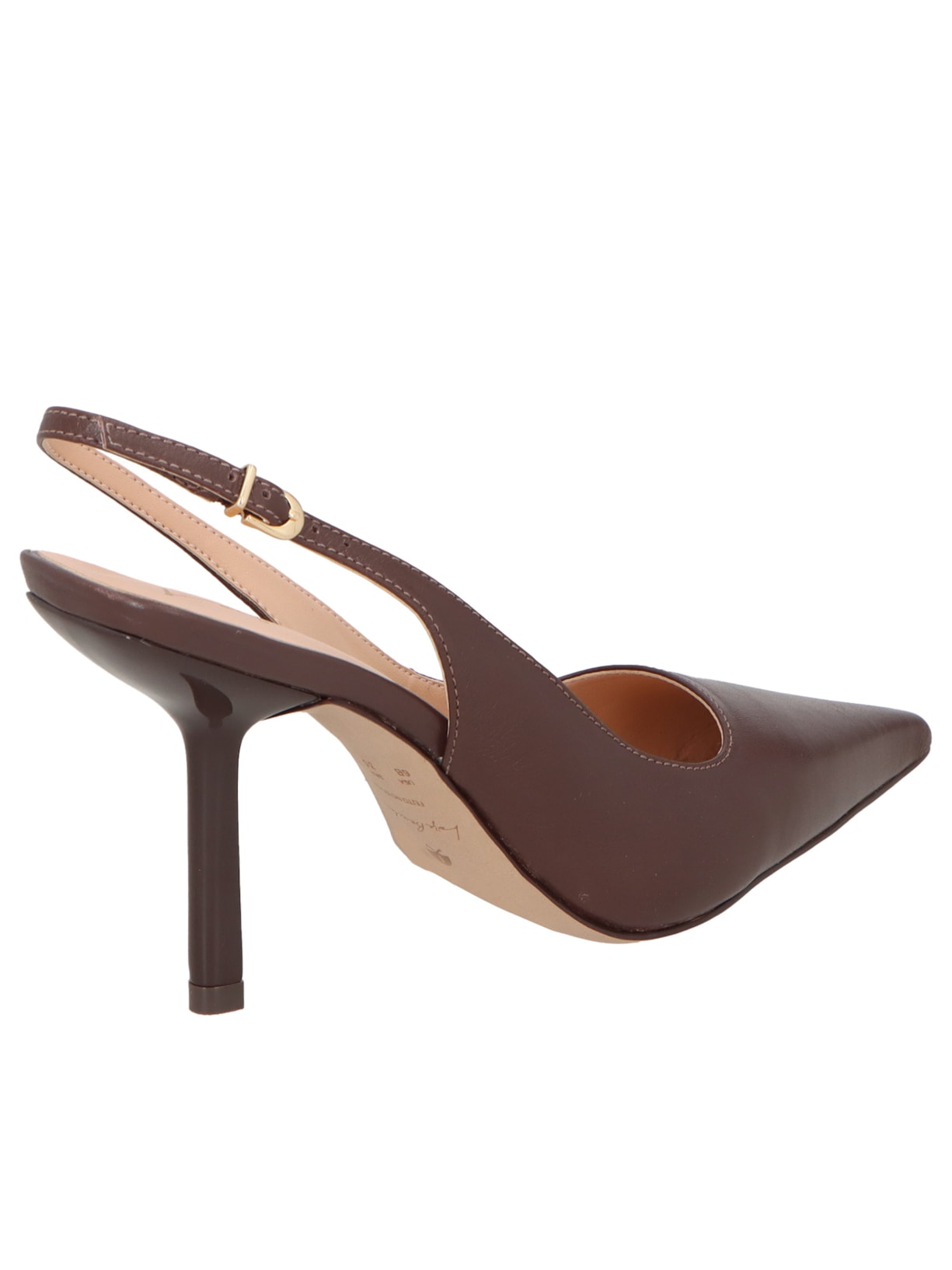 Scarpin Salto Fino Grease Marrom Luiza Barcelos