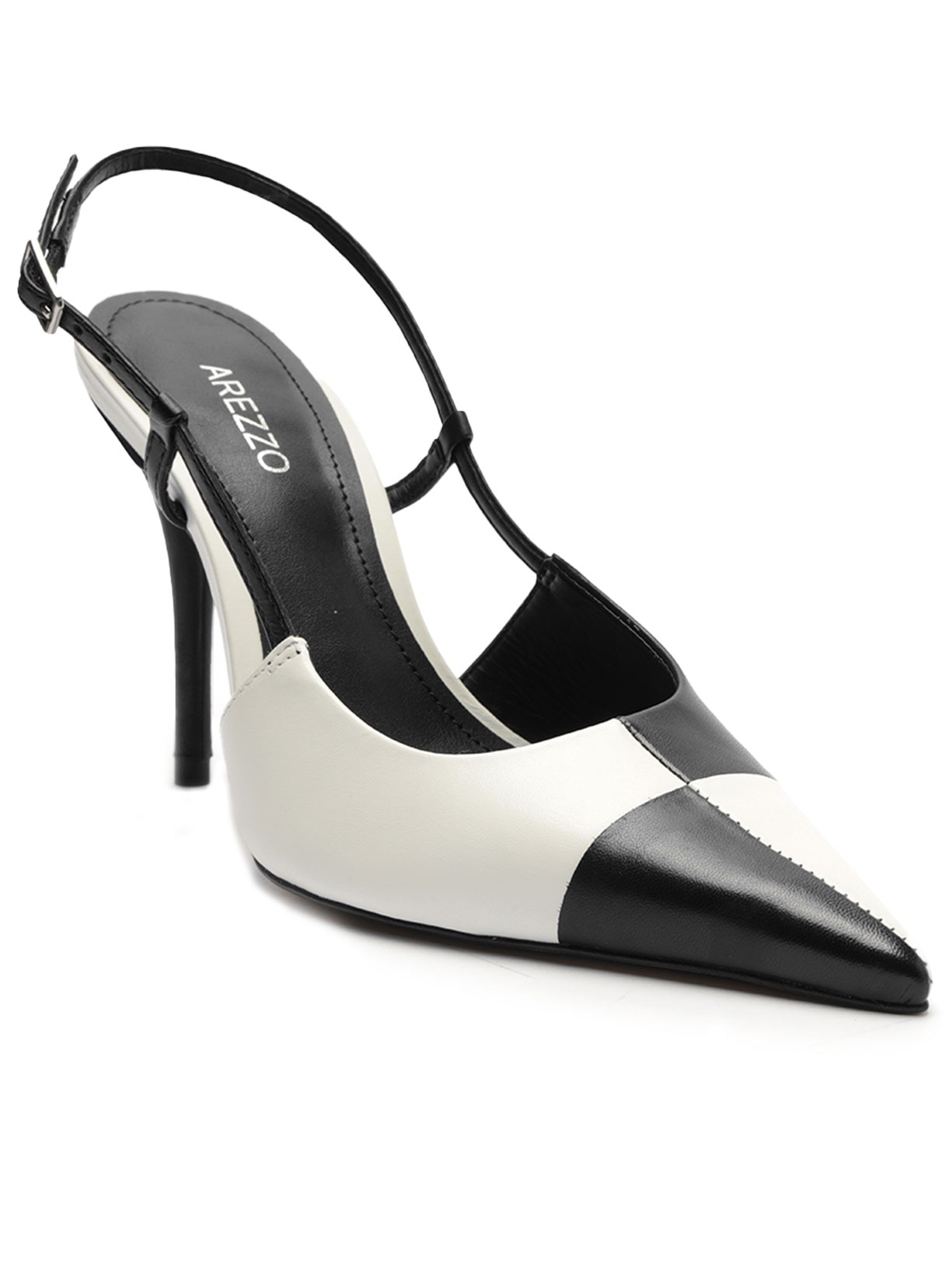 Scarpin Salto Fino Slingback Arezzo Preto - Main Image